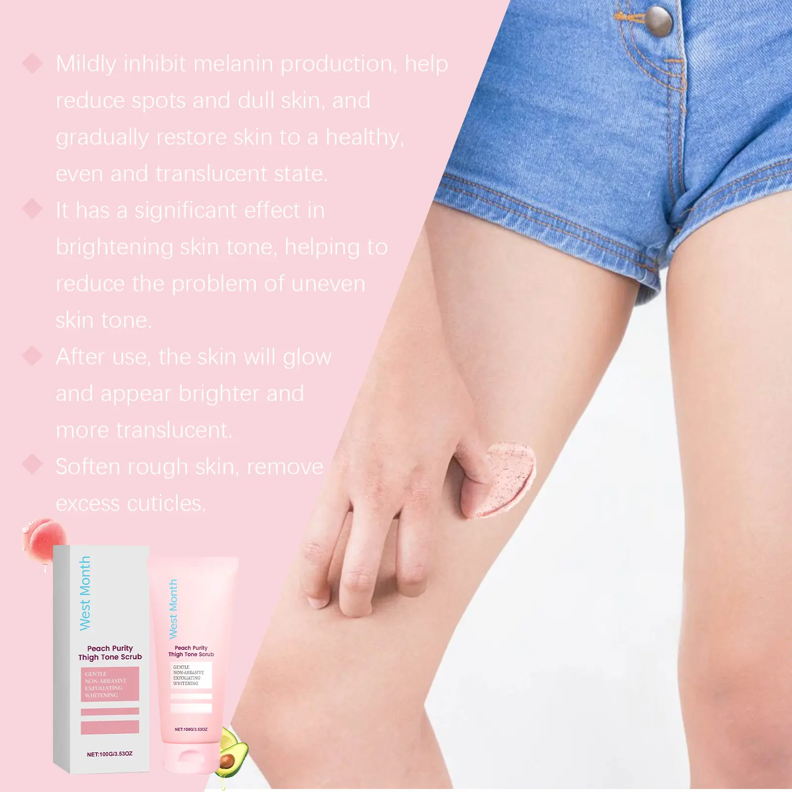 Skin Brightening Body Scrub for Smoothing & Radiance - West&Month 7 body care scrub repair arm brighten massage West Month 192 3512