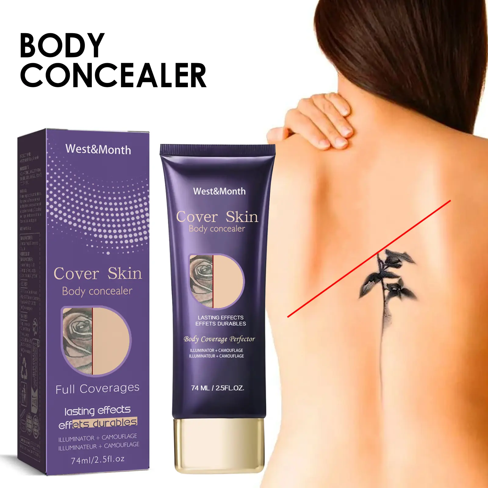 West&Month Body Concealer Review: My Honest Take on Tattoo Cover-Up 2 Close-up showing blended concealer on skin