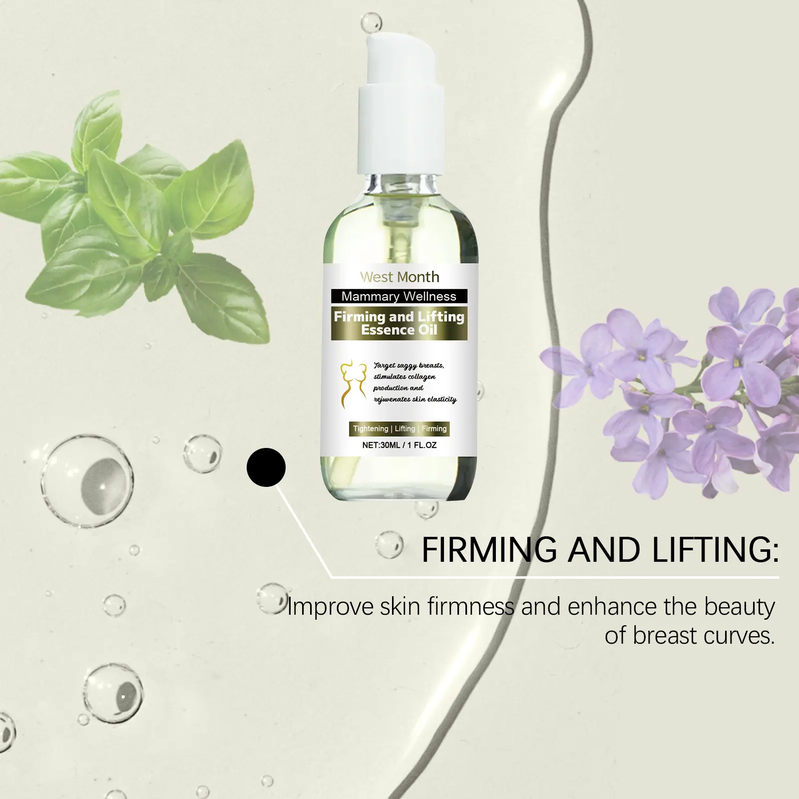 Firming Body Oil Skin Repair Essence for Moisturizing & Nourishing - West&Month 7 body firming oil massage nourish repair moisturize West Month 607 8928