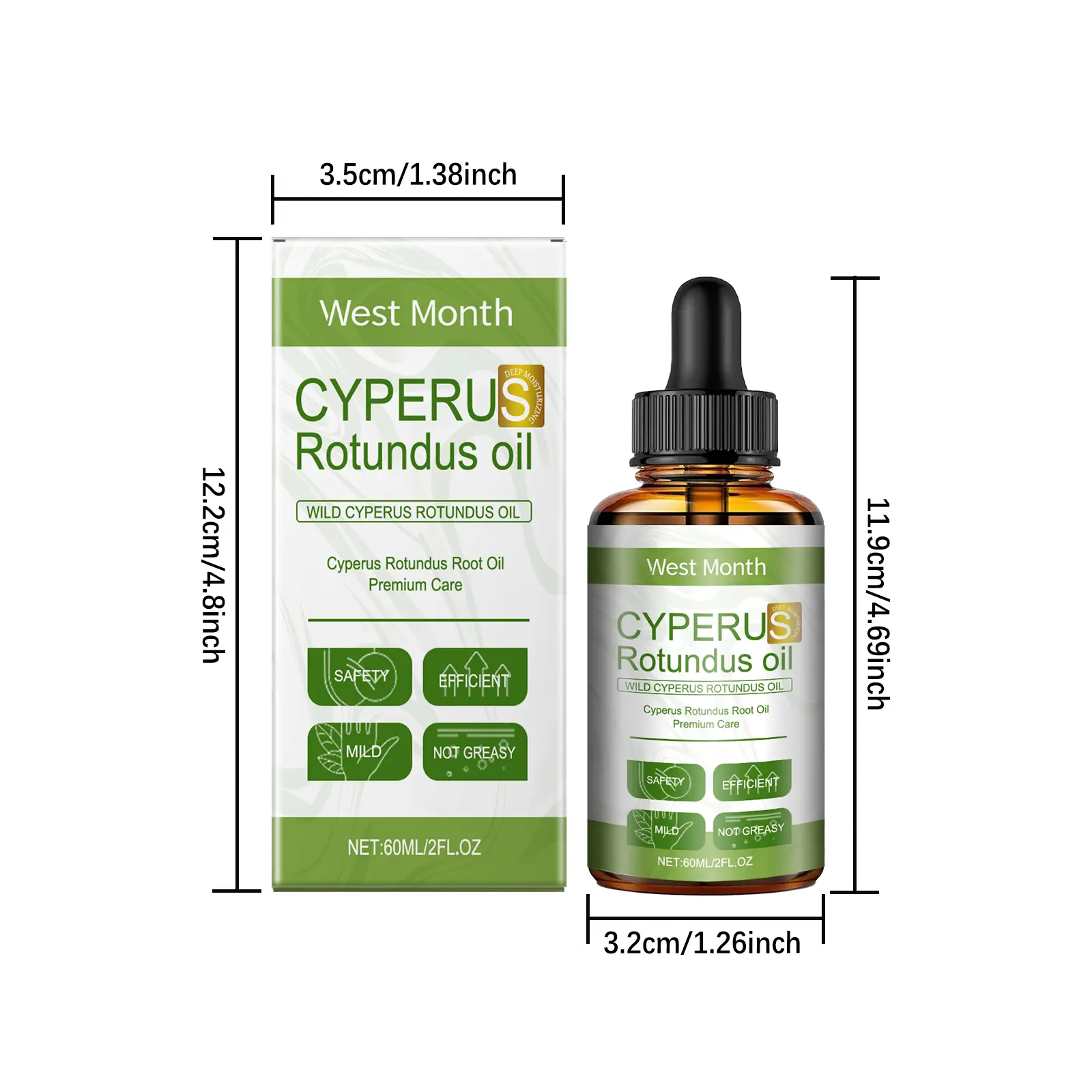 Hair Removal Essential Oil for Smooth & Moisturizing Skin | West&Month 1 body hair oil gentle removal smooth moisturize West Month 314 5058