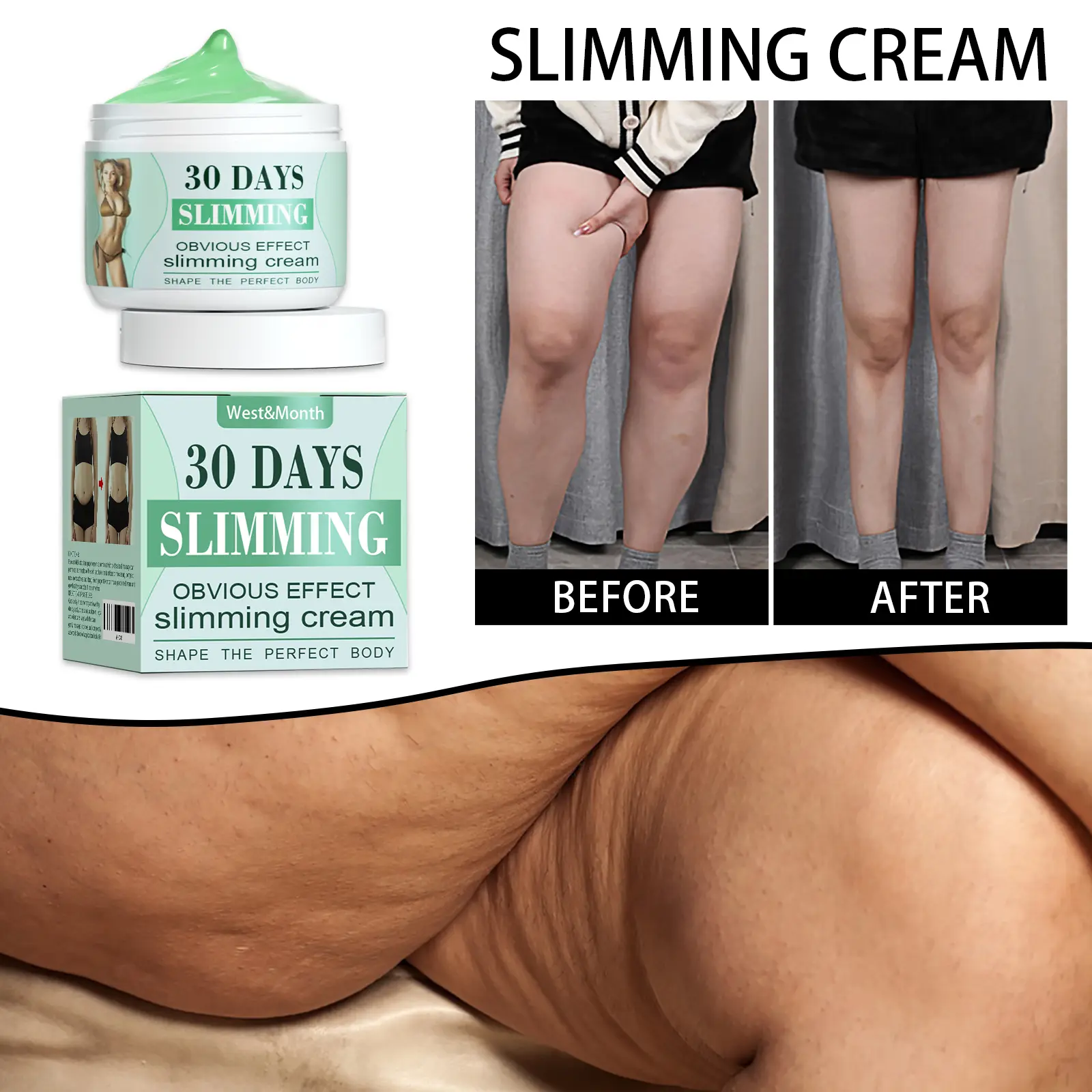 Hydrating Firming Body Massage Cream for Sensitive Skin - West&Month 2 body massage cream hydrate moisturize firm tender West Month 662 9493