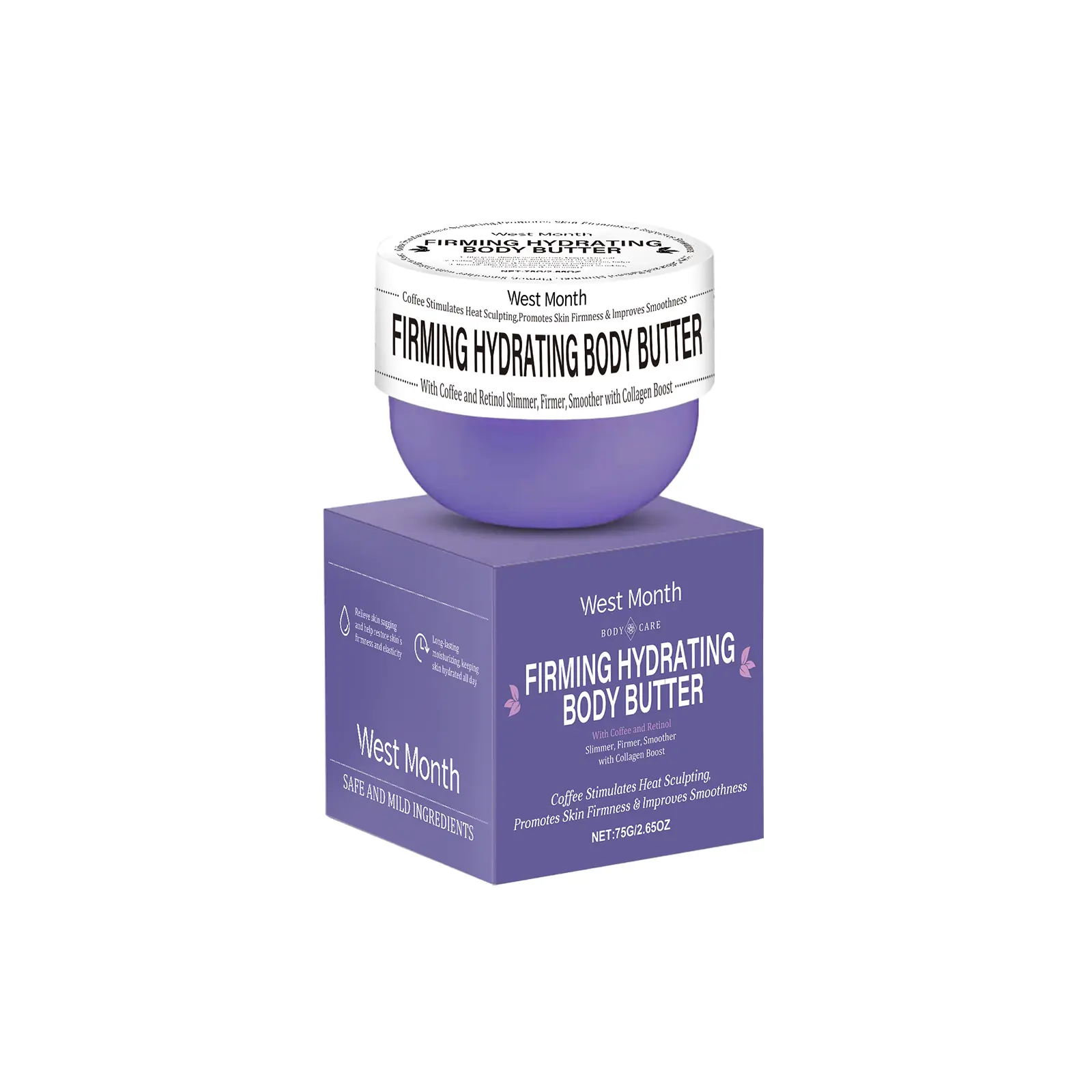 West&Month Hydrating Body Cream Review: My Honest Take 1 West&Month Hydrating Body Cream bottle on a bathroom shelf