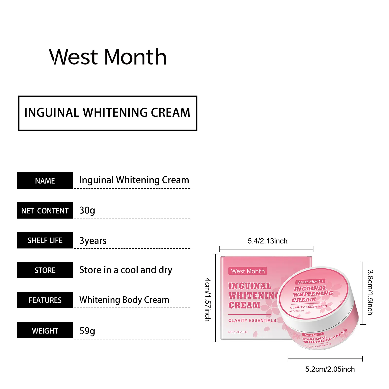 Daily Body Moisturizer for Brightening and Hydration - West&Month 1 body moisturizer brighten nourish smooth hydrate West Month 635 9218