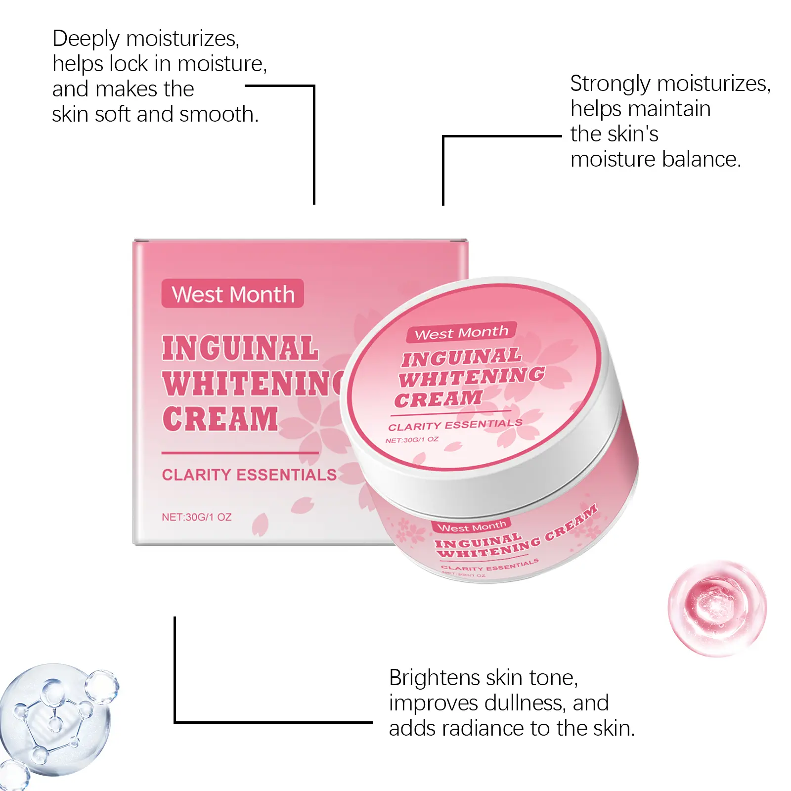 Daily Body Moisturizer for Brightening and Hydration - West&Month 7 body moisturizer brighten nourish smooth hydrate West Month 635 9222