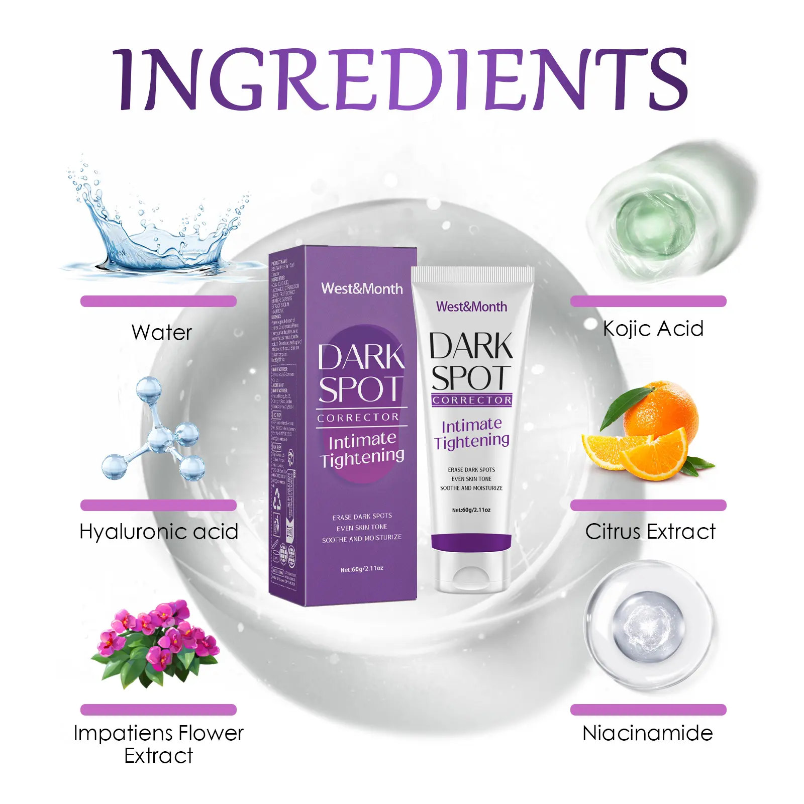 Body Moisturizer for Hydrated Smooth Skin West&Month 3 body moisturizer lighten armpit joints brighten West Month 107 2459