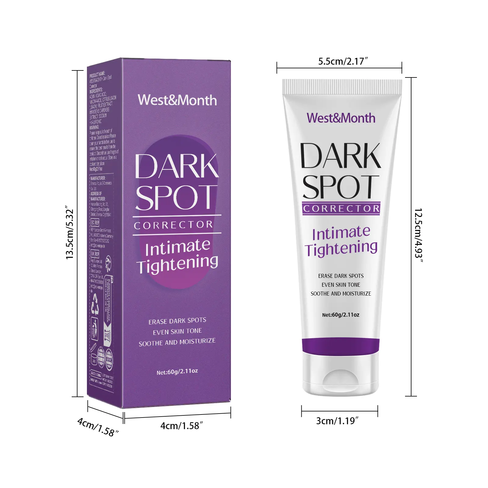 Body Moisturizer for Hydrated Smooth Skin West&Month 1 body moisturizer lighten armpit joints brighten West Month 107 2461