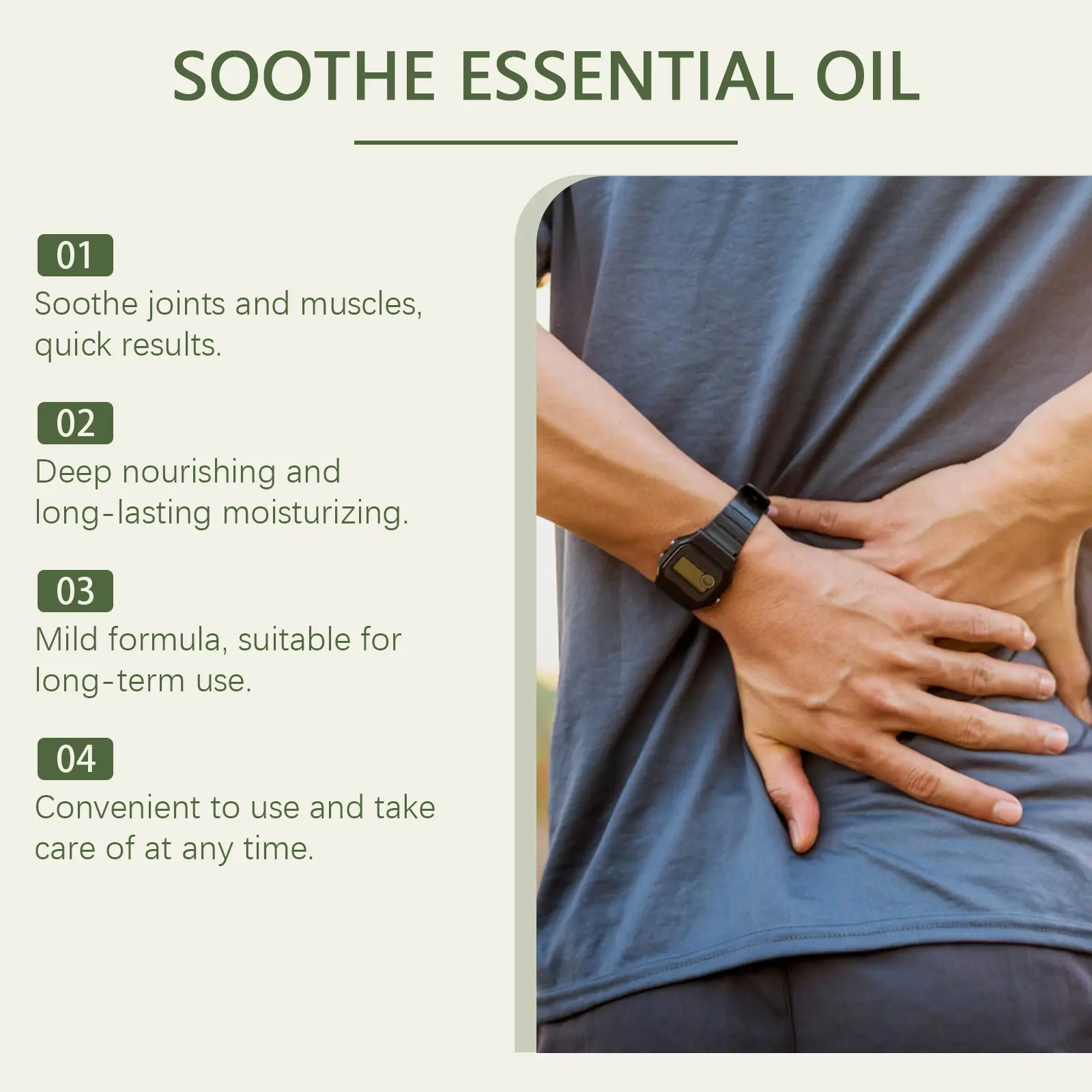 Body Repair Essential Oil for Soft Skin & Joints - West&Month 5 body repair oil daily moisturize arm knee massage West Month 525 8020
