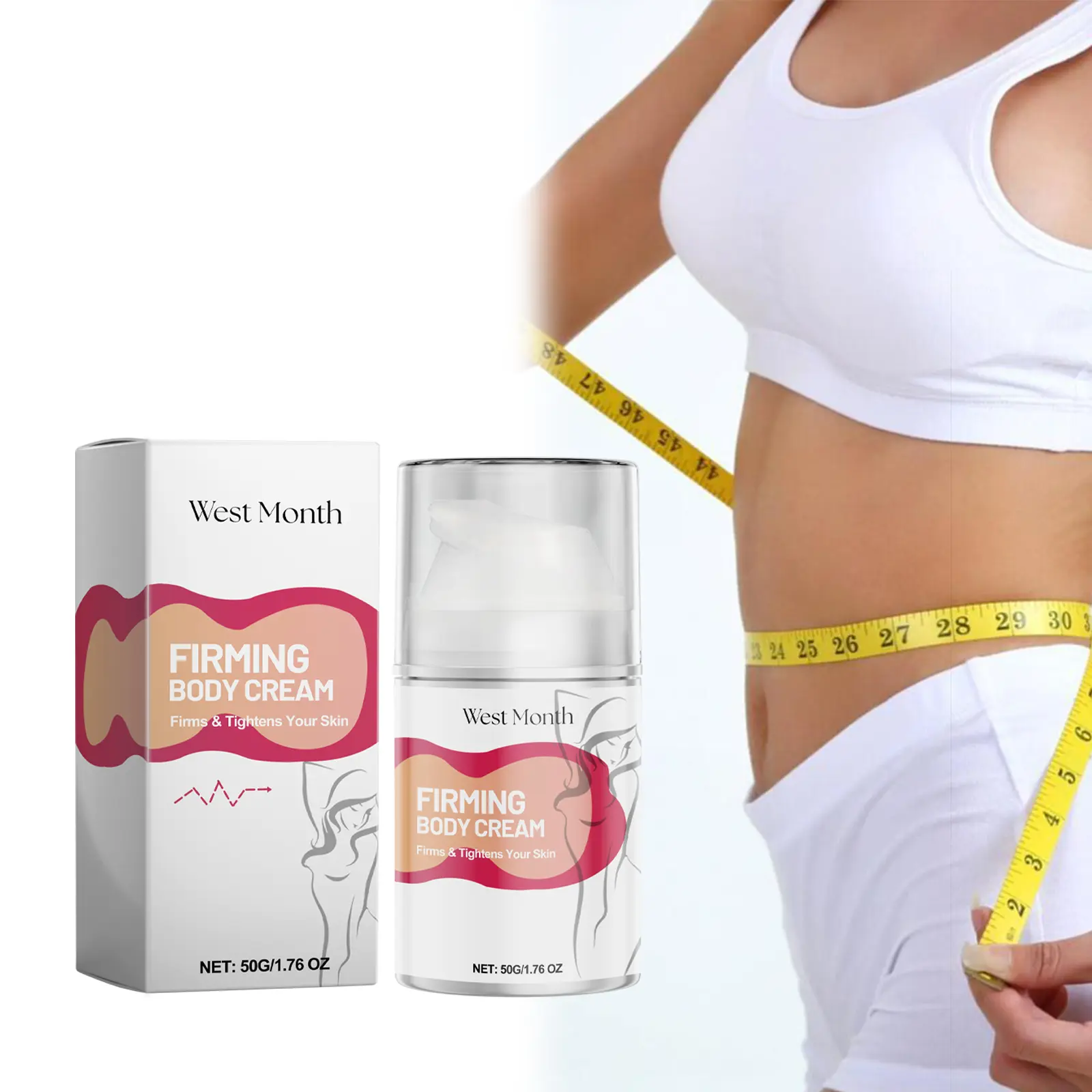 Body Sculpting Cream for Firming and Toning - West&Month 7 body sculpting cream firm tummy arms bye meat West Month 412 6418