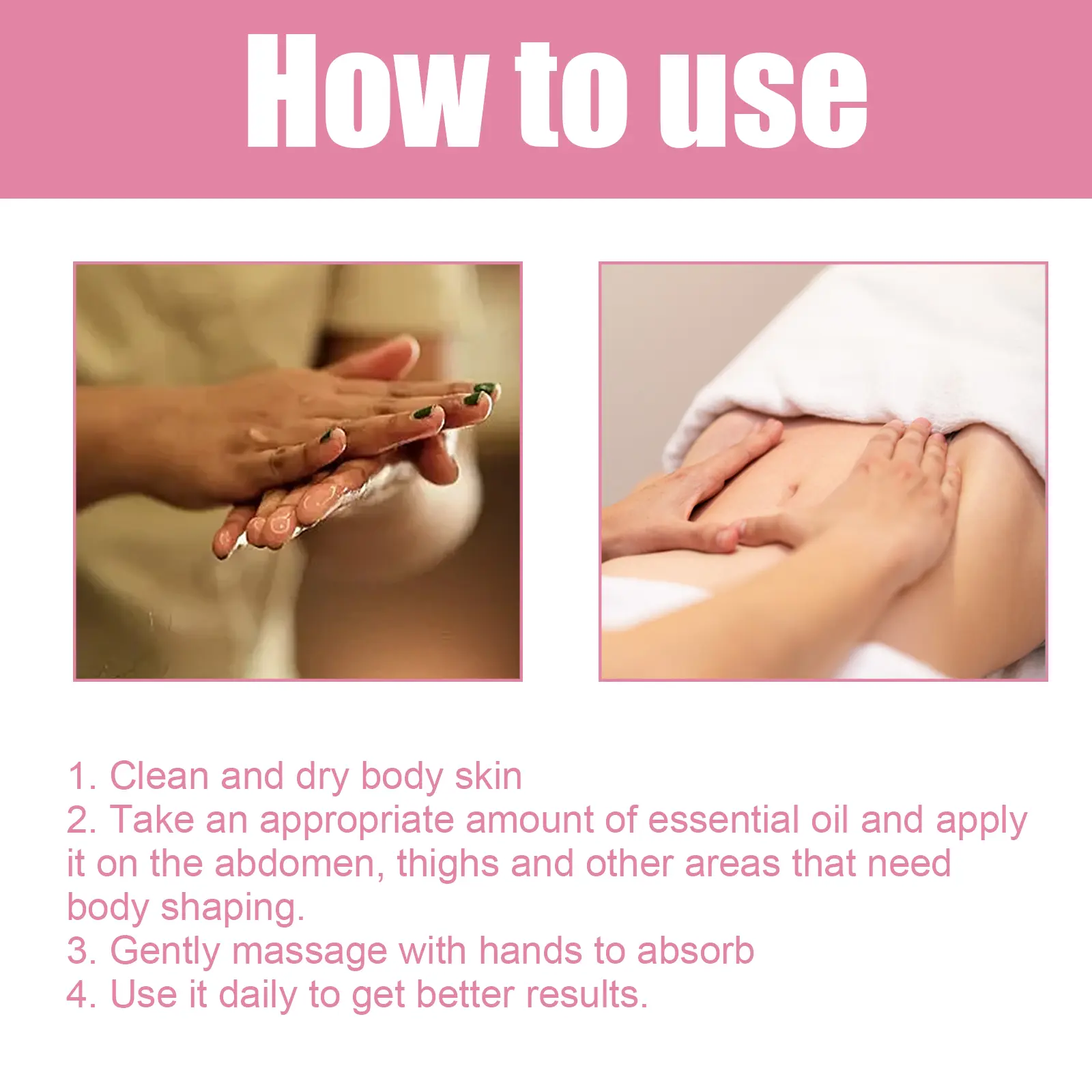 Firming Body Shaping Essential Oil for Contouring - West&Month 4 body shaping oil massage firming beauty West Month 350 5546