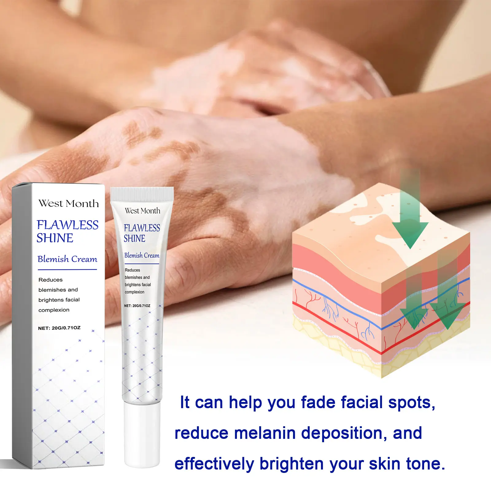 Moisturizing Body Cream for Gentle Skin Care - West&Month 5 body skin cream even tone gentle moisturize West Month 394 6162