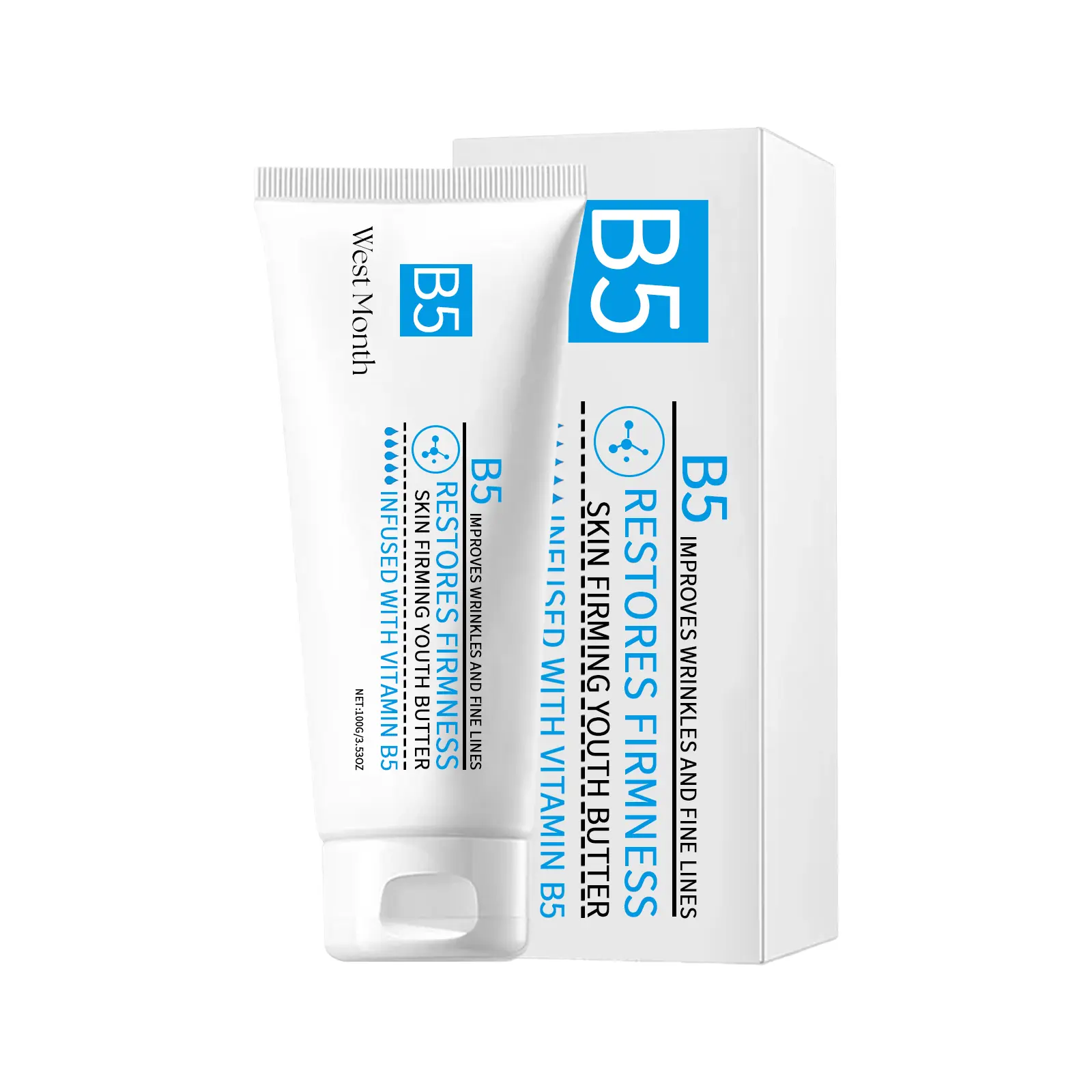 Honest West&Month Hydrating Firming Body Cream Review: Worth It? 1 West&Month Hydrating Firming Body Cream container and texture
