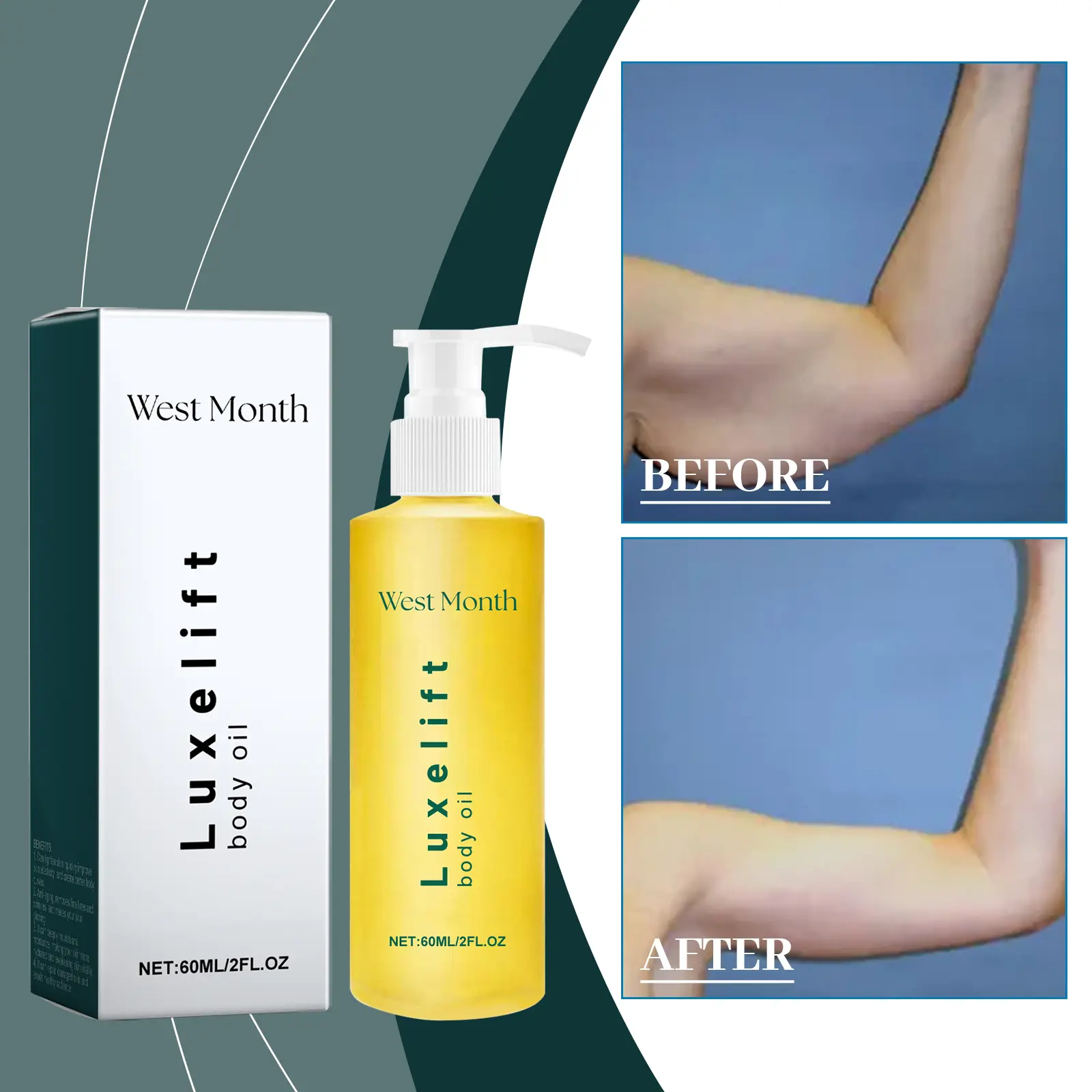 West&Month Body Oil Review: Does This Firming Treatment Really Work? 2 Close-up of West&Month Body Oil being applied to skin