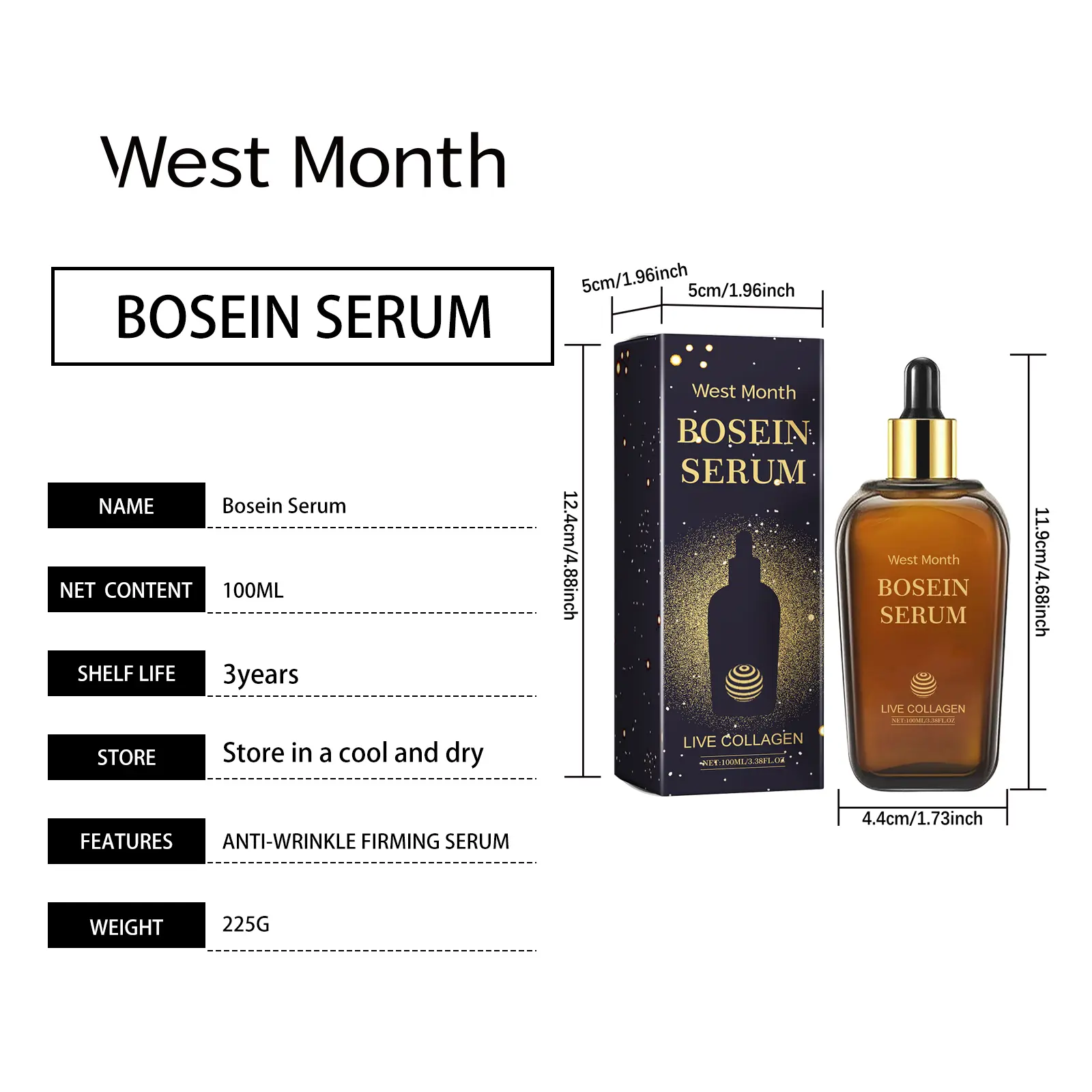 Bossin Serum for Deep Skin Moisturization - West&Month 1 bosin serum moisturize skin West Month 163 3153