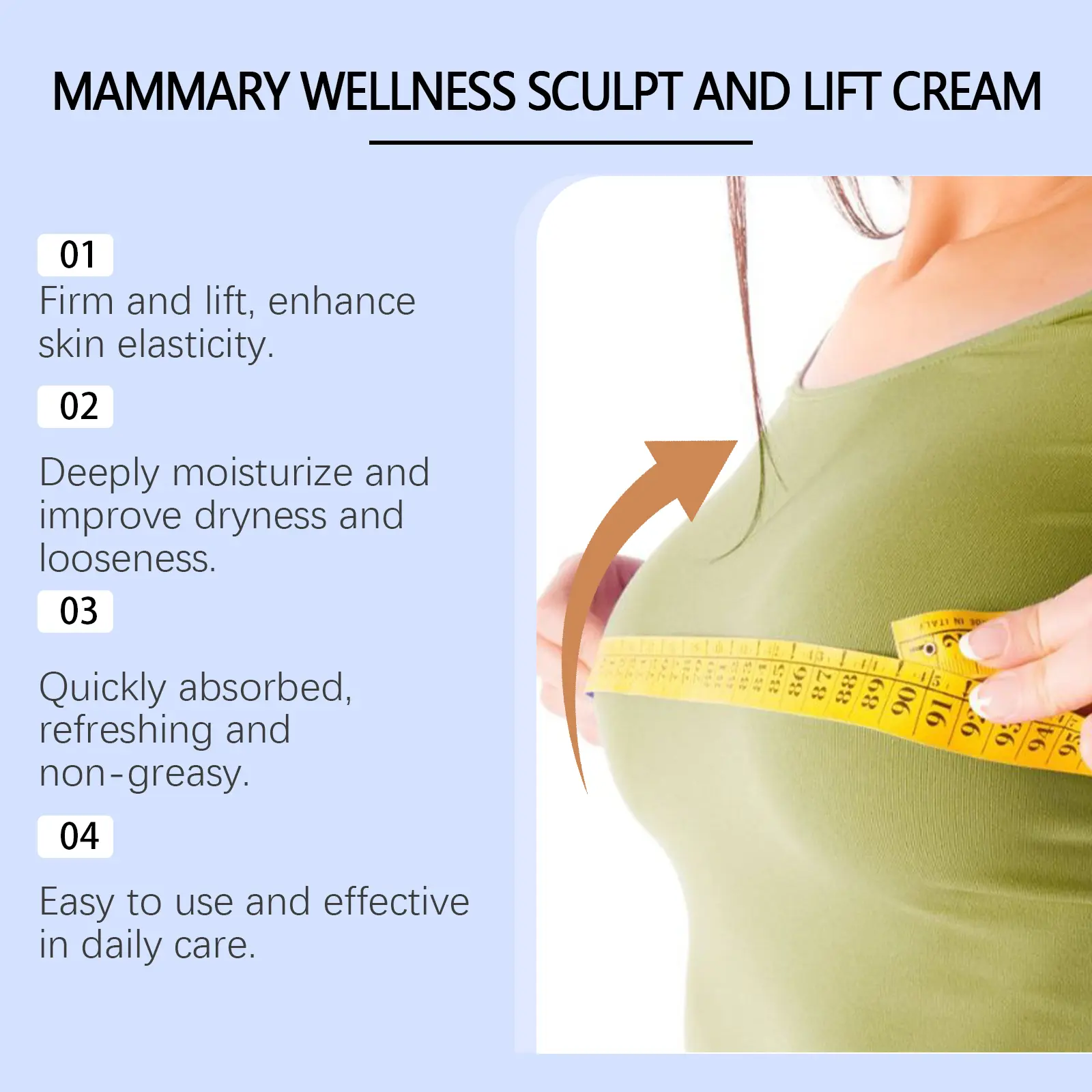 Breast Care Cream - Hydrating & Lifting Formula - West&Month 8 breast care cream hydrate lift gentle elastic West Month 609 8954