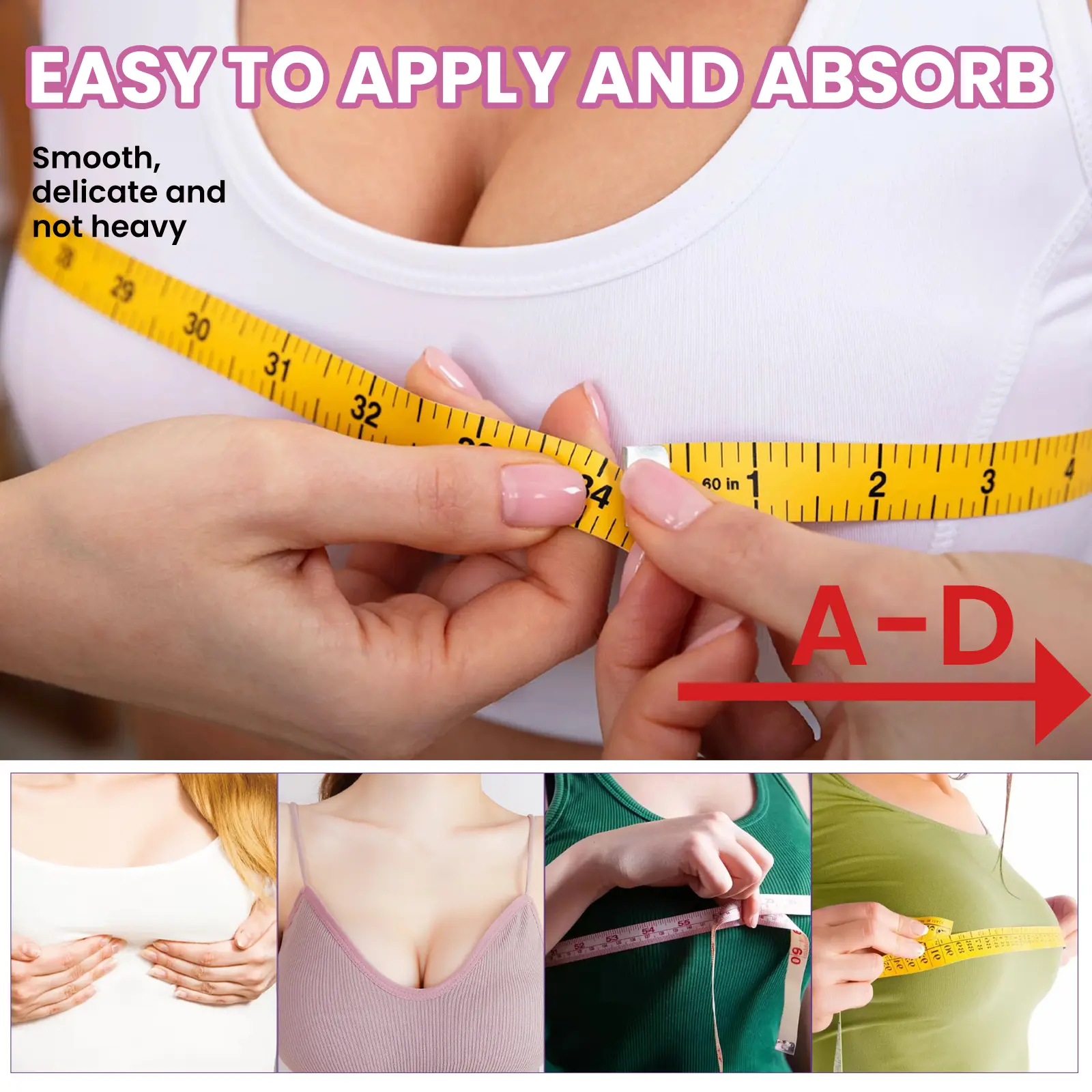 Breast Massage Cream for Skin Smoothness with Papaya Extract West&Month 9 breast cream firm highlight curves plump West Month 352 5581