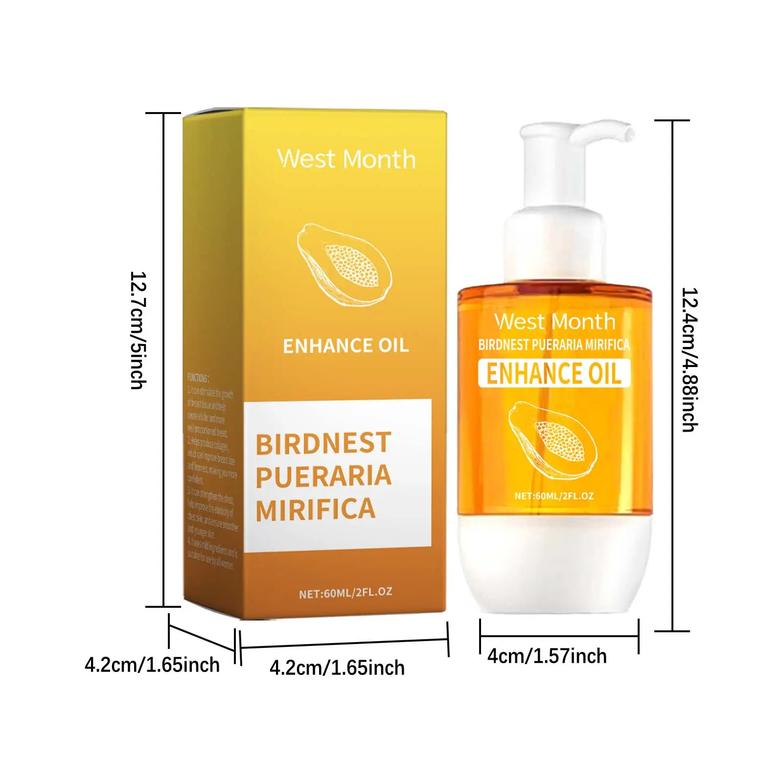 Breast Massage Oil Hydrating & Moisturizing Formula West&Month 1 breast filling massage oil West Month 078 2072