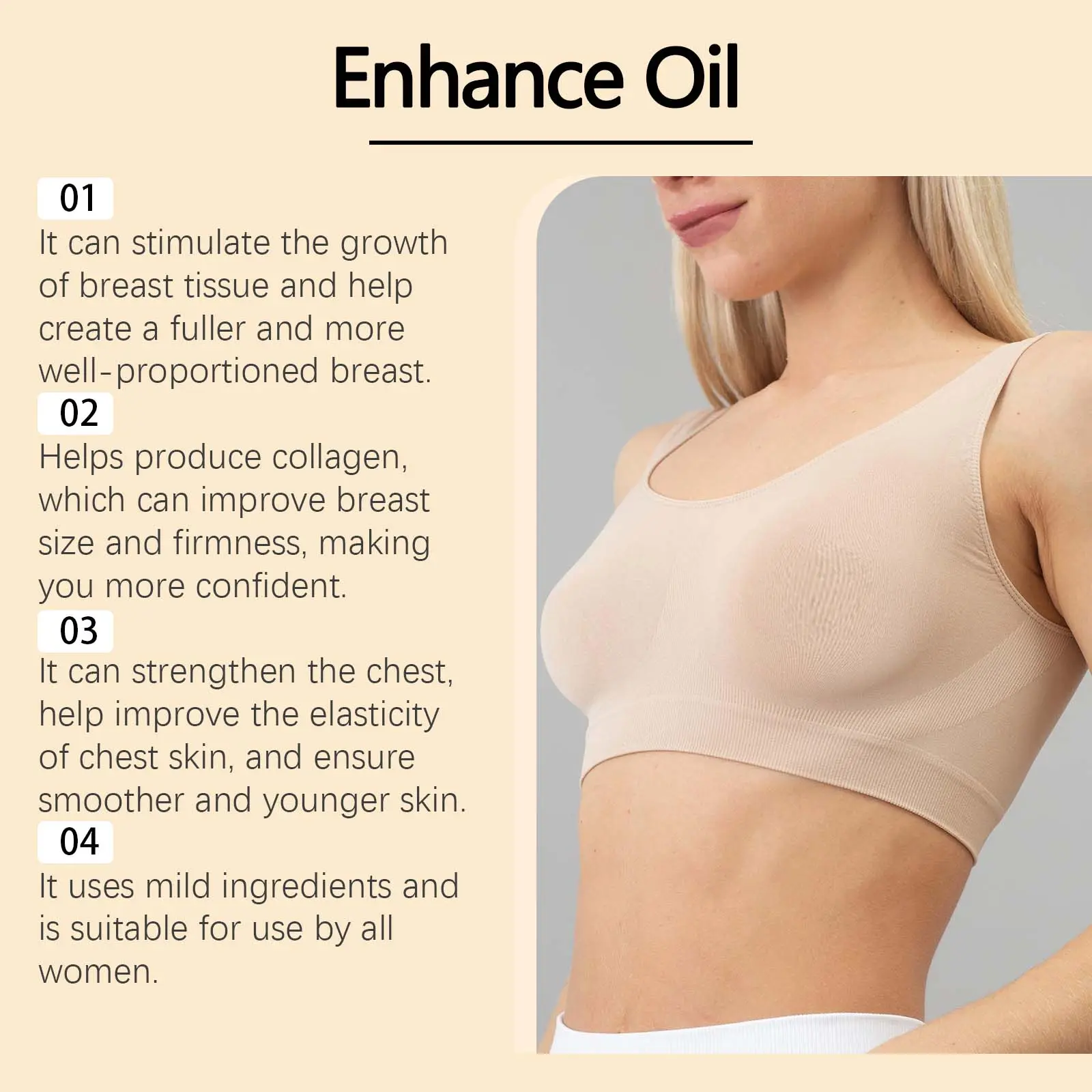 Breast Massage Oil Hydrating & Moisturizing Formula West&Month 11 breast filling massage oil West Month 078 2078