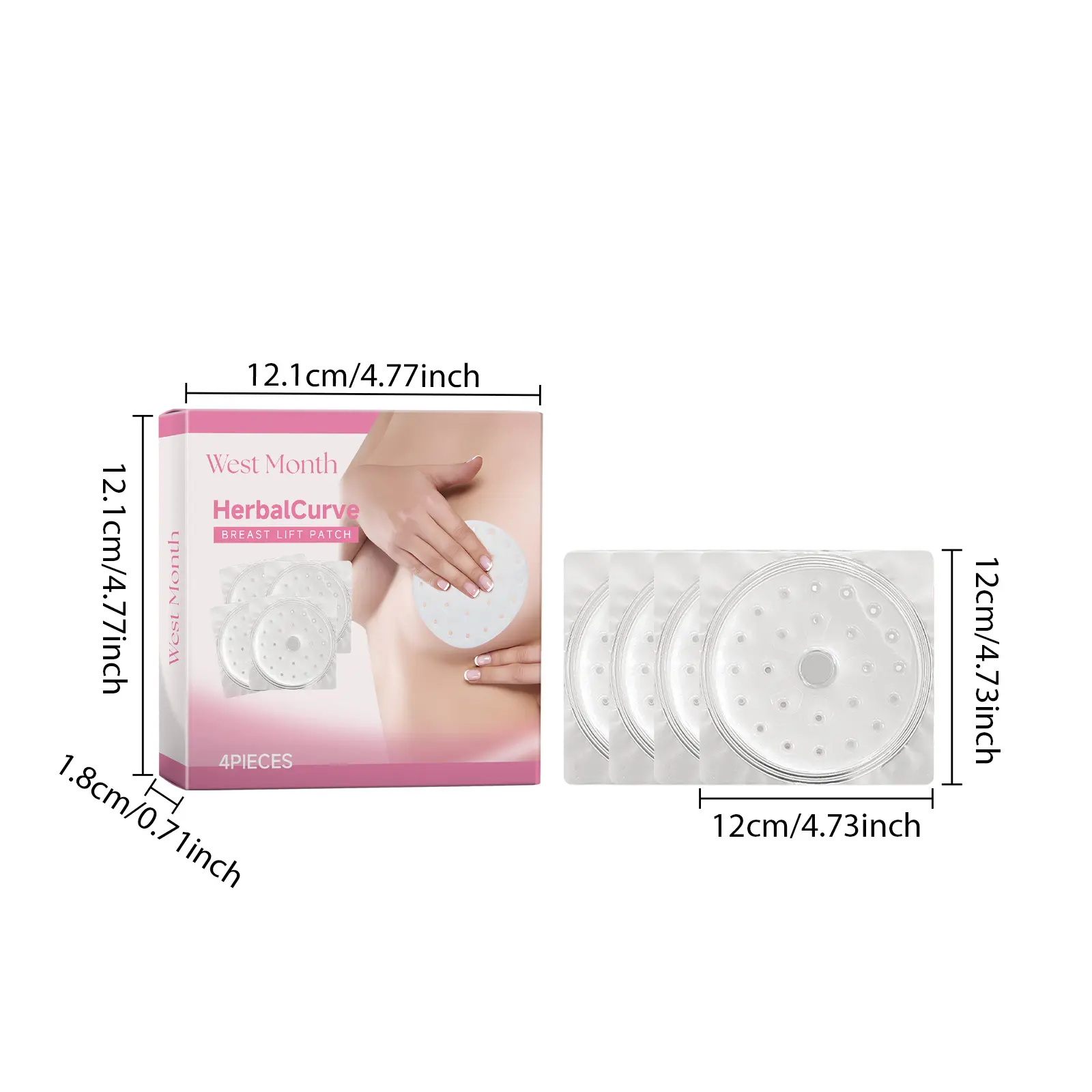 Breast Lift Patch for Firming and Anti-Sagging - West&Month 1 breast lift patch firm plump anti sag West Month 382 5991