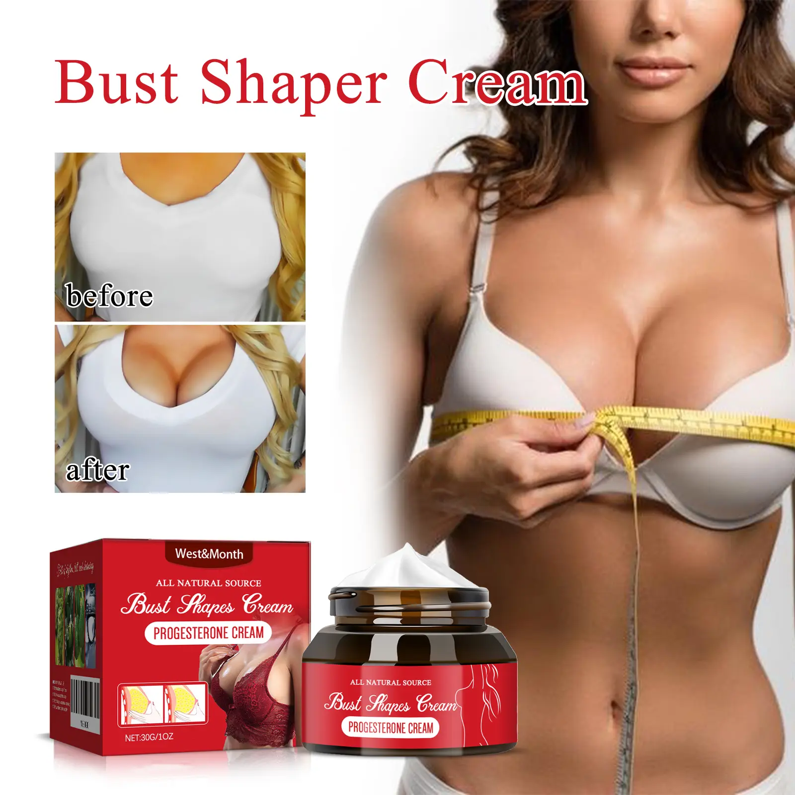 West&Month Breast Massage Cream Review: My Honest Experience 2 Close-up of West&Month cream being applied with a gentle massage technique