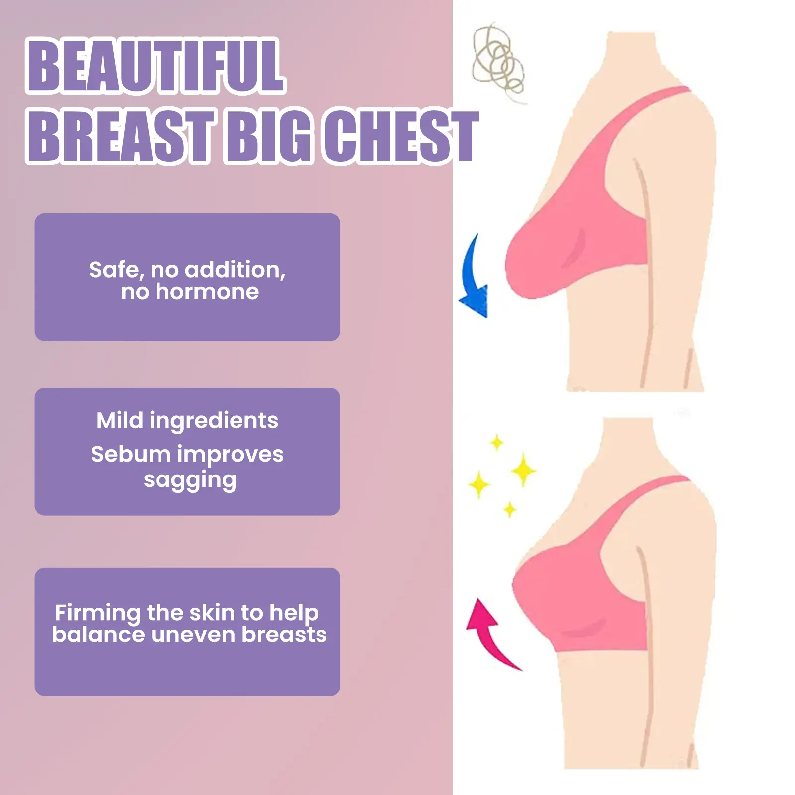 Herbal Breast Support Patch for Skin Nourishment - West&Month 4 breast plump patch herbal anti sag massage West Month 376 5911