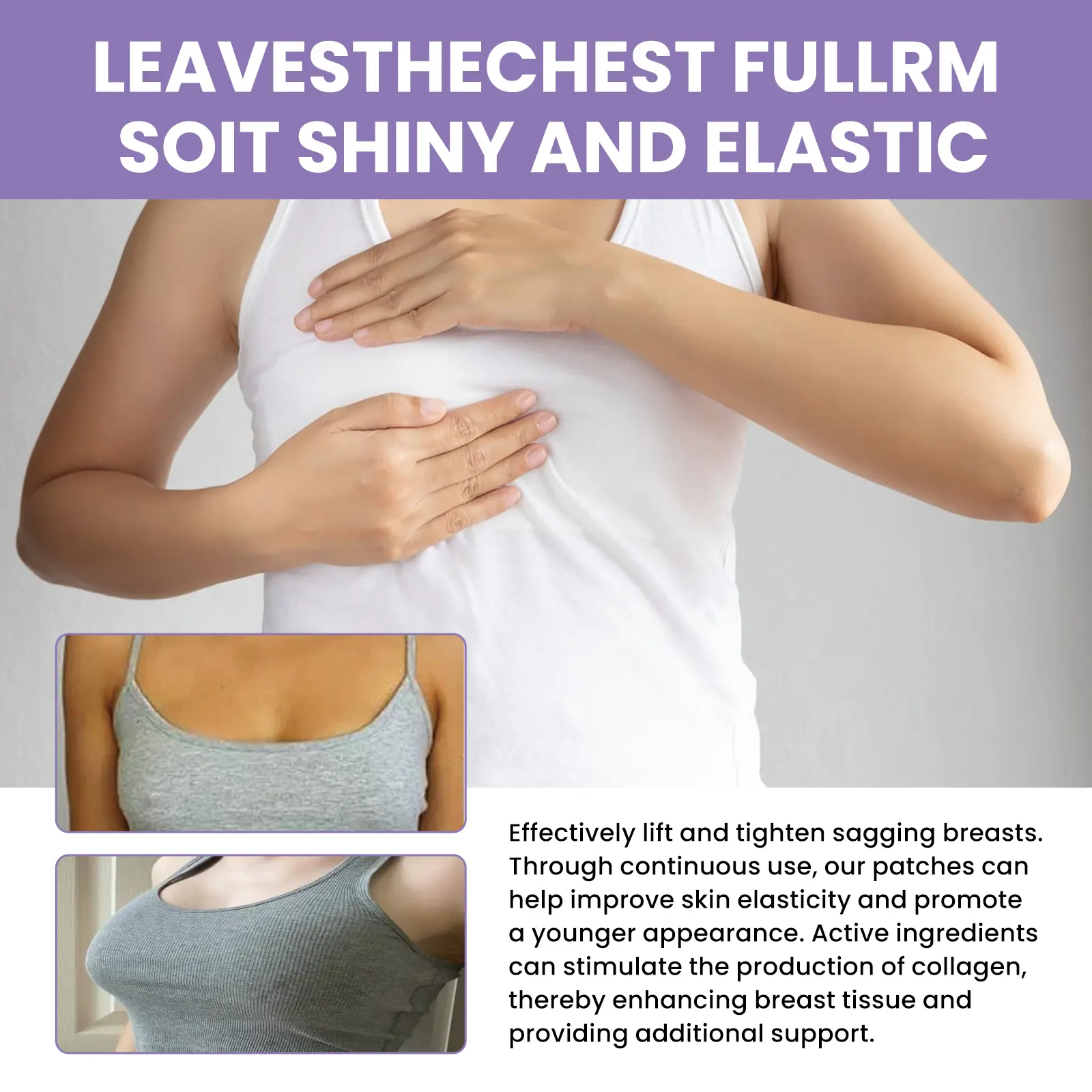 Herbal Breast Support Patch for Skin Nourishment - West&Month 6 breast plump patch herbal anti sag massage West Month 376 5913