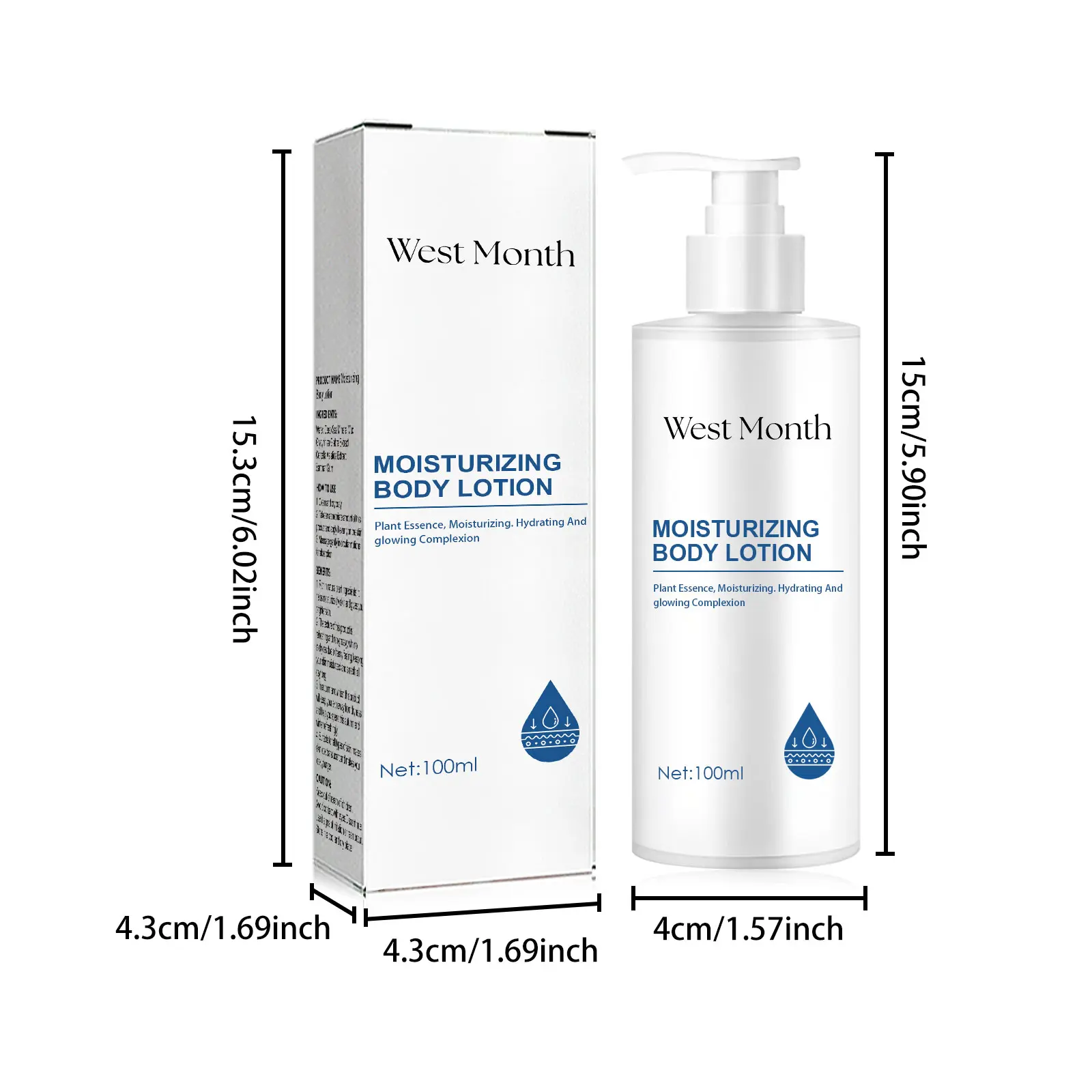 Brightening Moisturizing Body Lotion for Smooth Skin - West&Month 1 brightening body lotion repair chicken skin West Month 212 3764