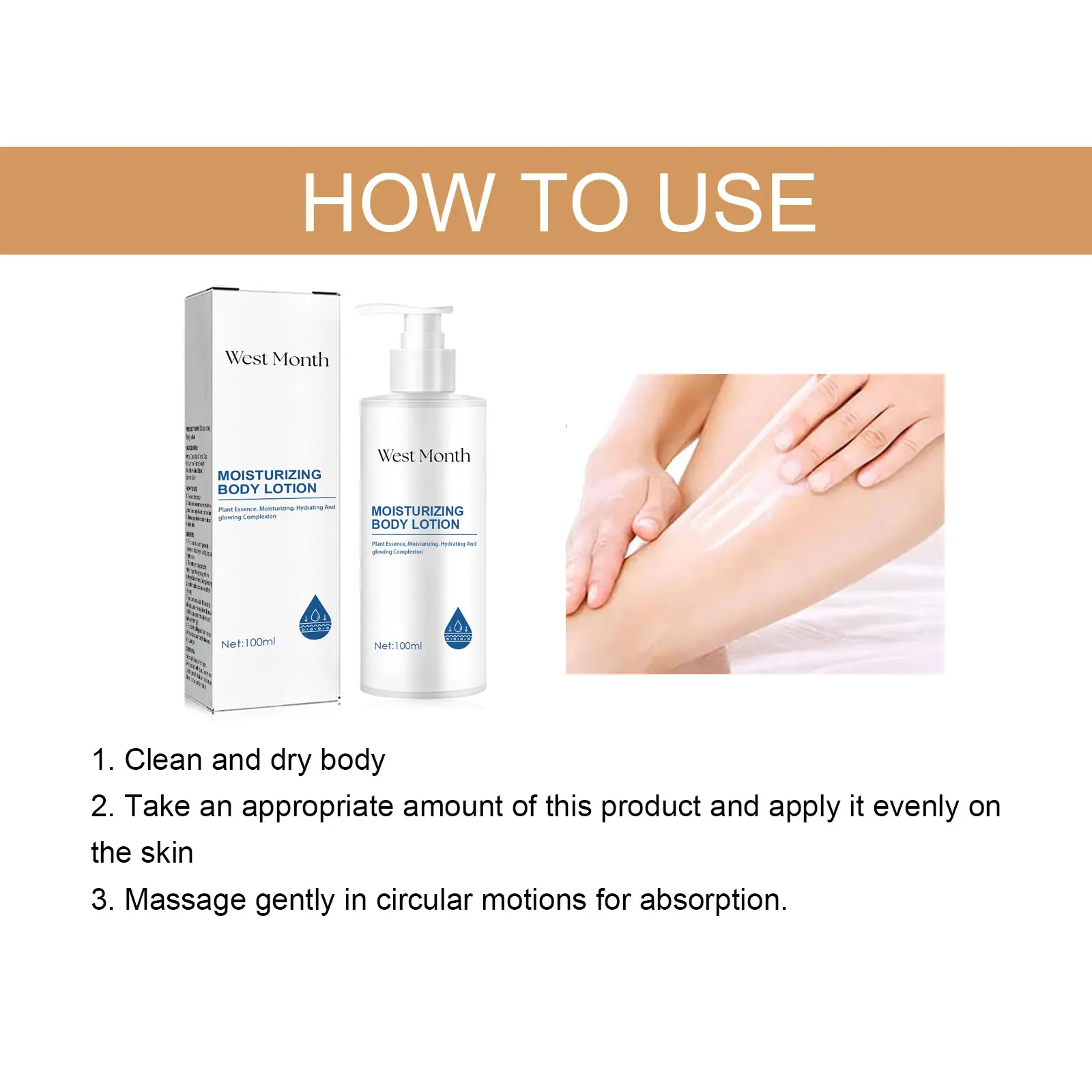 Brightening Moisturizing Body Lotion for Smooth Skin - West&Month 4 brightening body lotion repair chicken skin West Month 212 3767