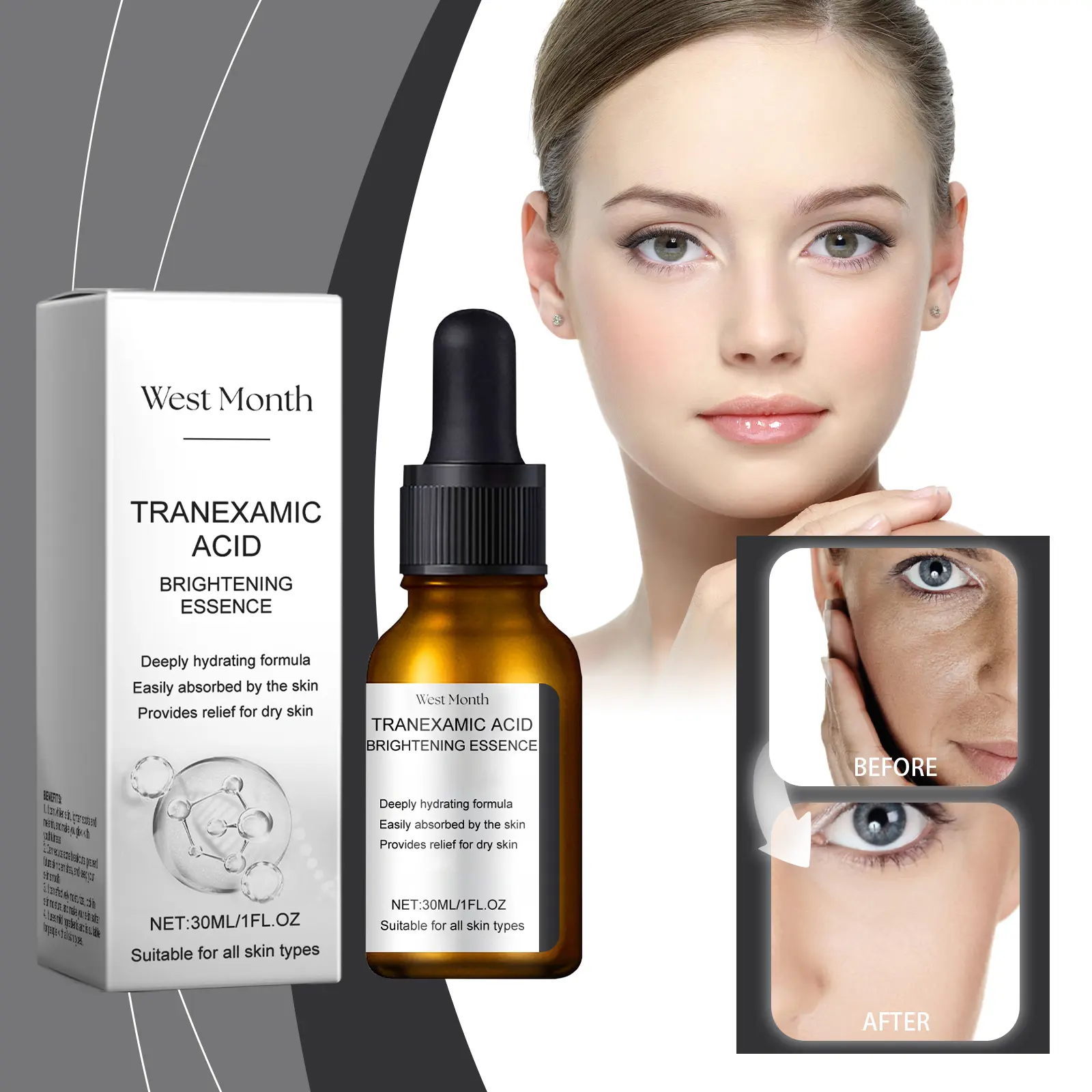 Brightening Skin Essence for Radiant & Even Complexion - West&Month 2 brightening essence even bright non sticky West Month 236 4079