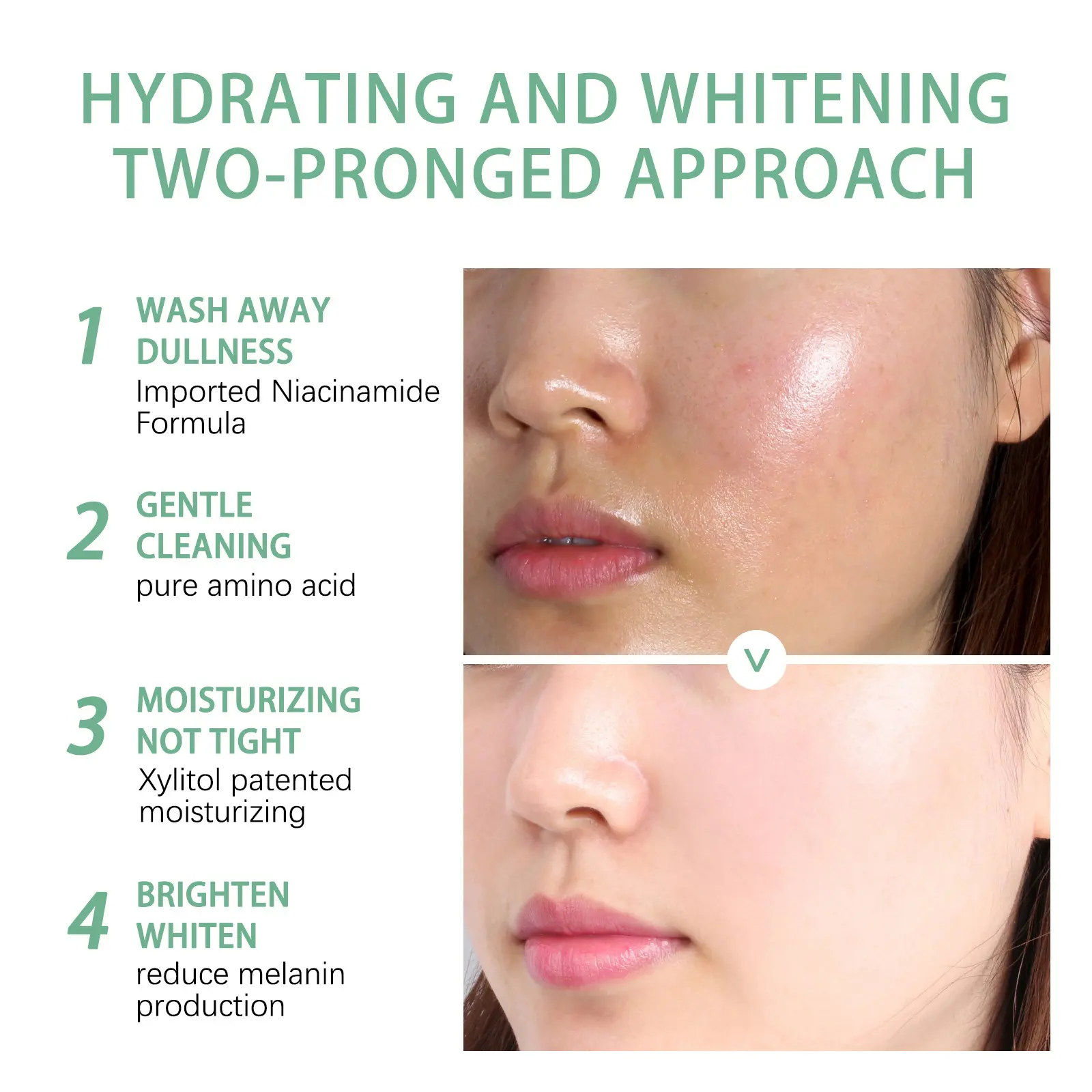 Brightening Facial Cleanser Moisturizing & Non-Tightening - West&Month 8 brightening freckle cleanser clean moisturize West Month 208 3713