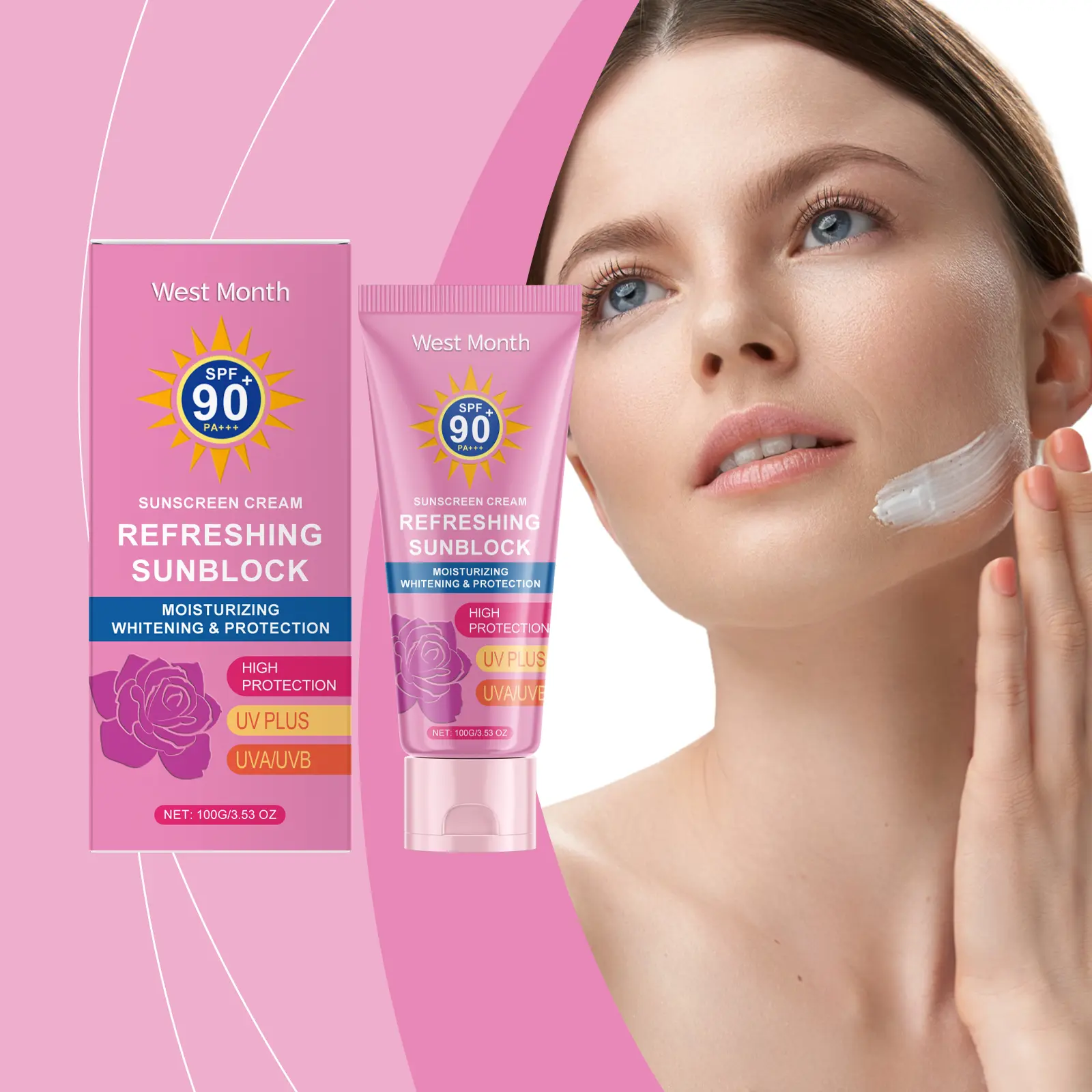 Brightening Protecting Cream Outdoor Moisturizer for Face & Body - West&Month 2 brightening protecting cream outdoor moisturizing West Month 093 2281
