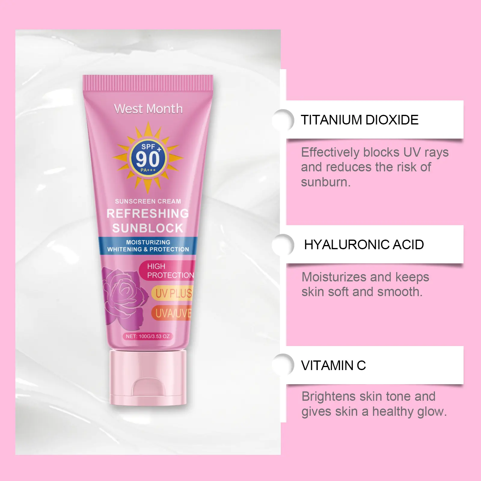 Brightening Protecting Cream Outdoor Moisturizer for Face & Body - West&Month 5 brightening protecting cream outdoor moisturizing West Month 093 2282