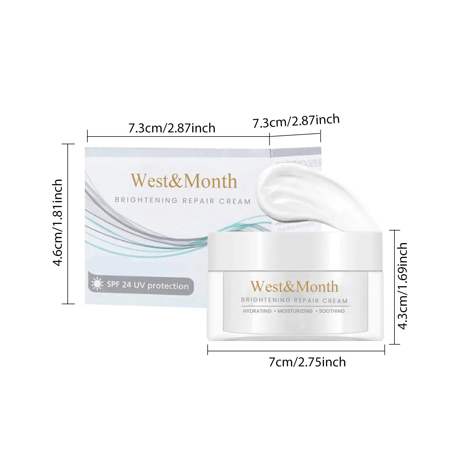 Brightening Repair Cream with Retinol & Niacinamide - West&Month 1 brightening repair cream anti dark whitening West Month 334 5326