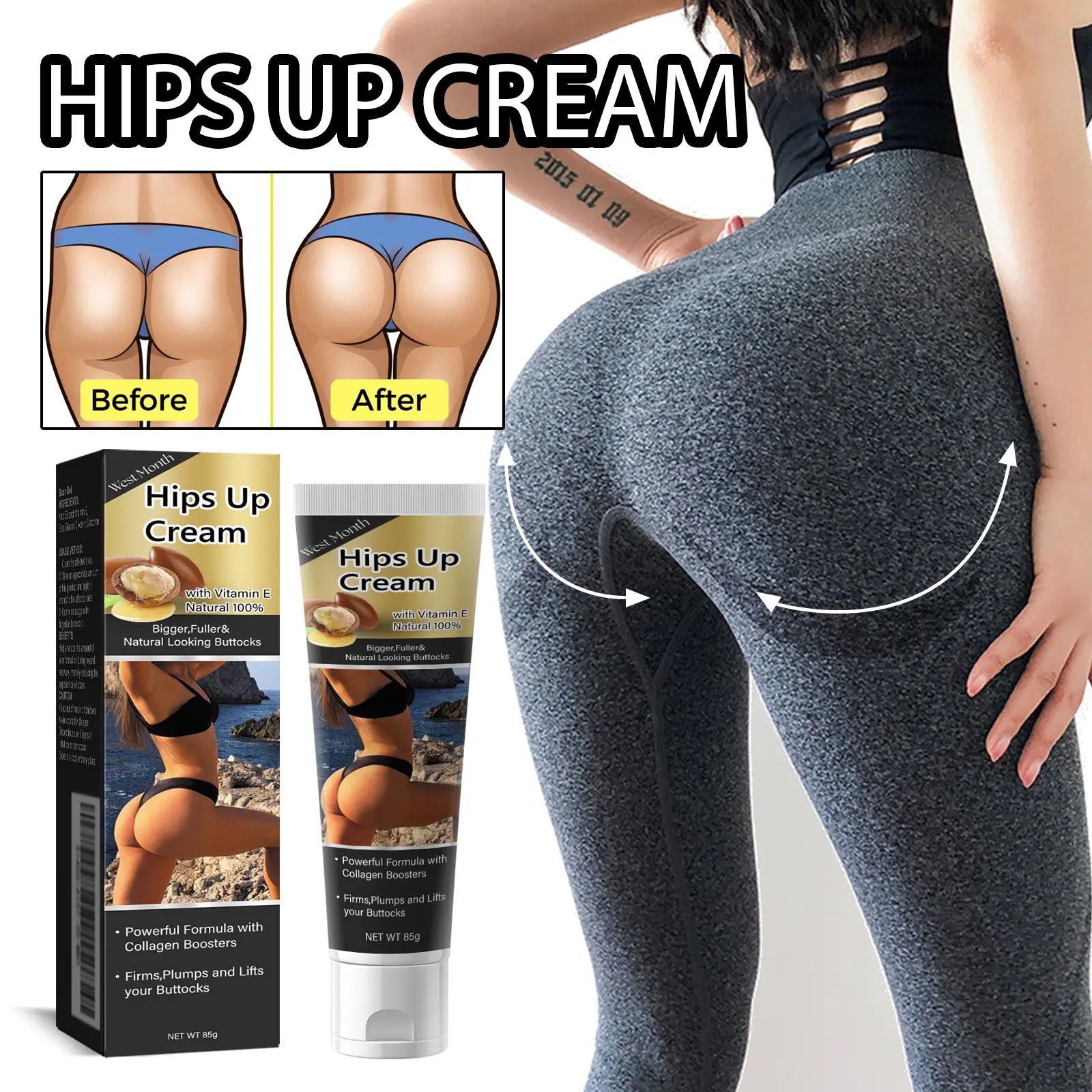 Butt Firming Cream for Moisturizing & Tightening - West&Month 2 butt firming cream moisturize soothe dry skin West Month 089 2222
