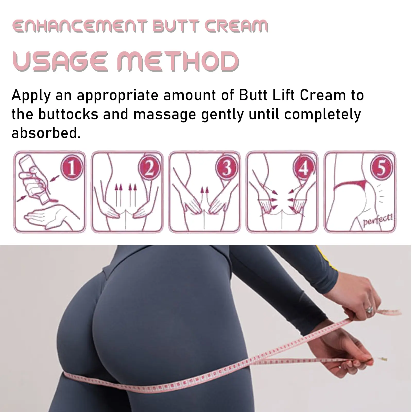 Butt Lift Cream for Firming, Toning & Moisturizing - West&Month 4 butt lift cream sculpting firming toning West Month 084 2155