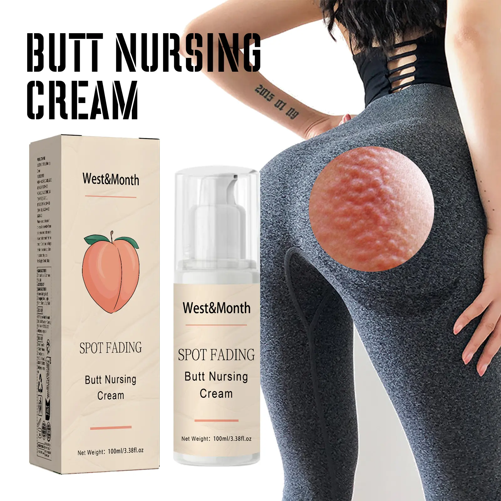 West&Month Buttock Cream Review: My Honest Take After 1 Month 2 Close up of West&Month Buttock Care Cream texture on skin