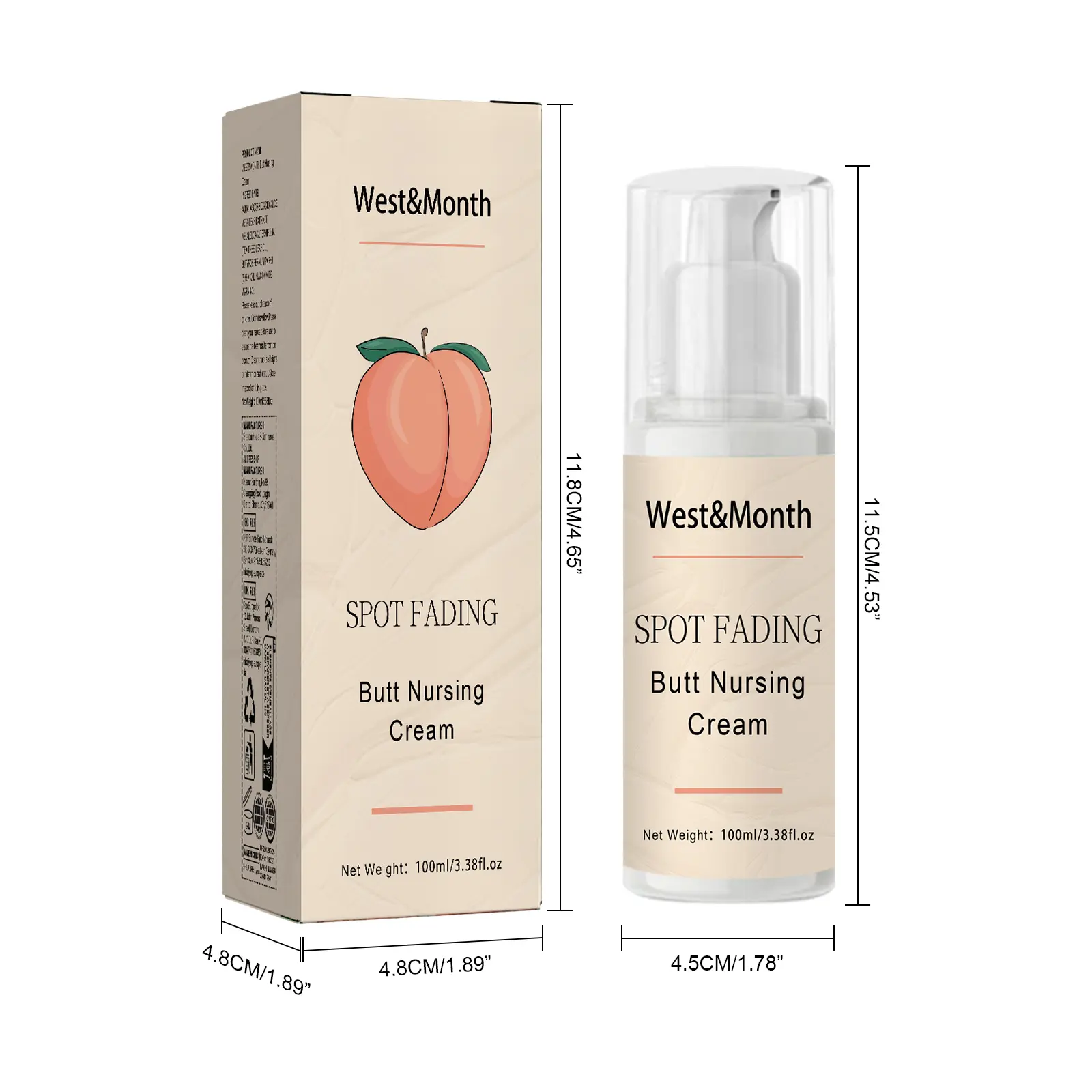 Buttock Care Cream for Rough Skin & Acne Blemishes - West&Month 1 buttock care cream repair rough skin West Month 046 1687