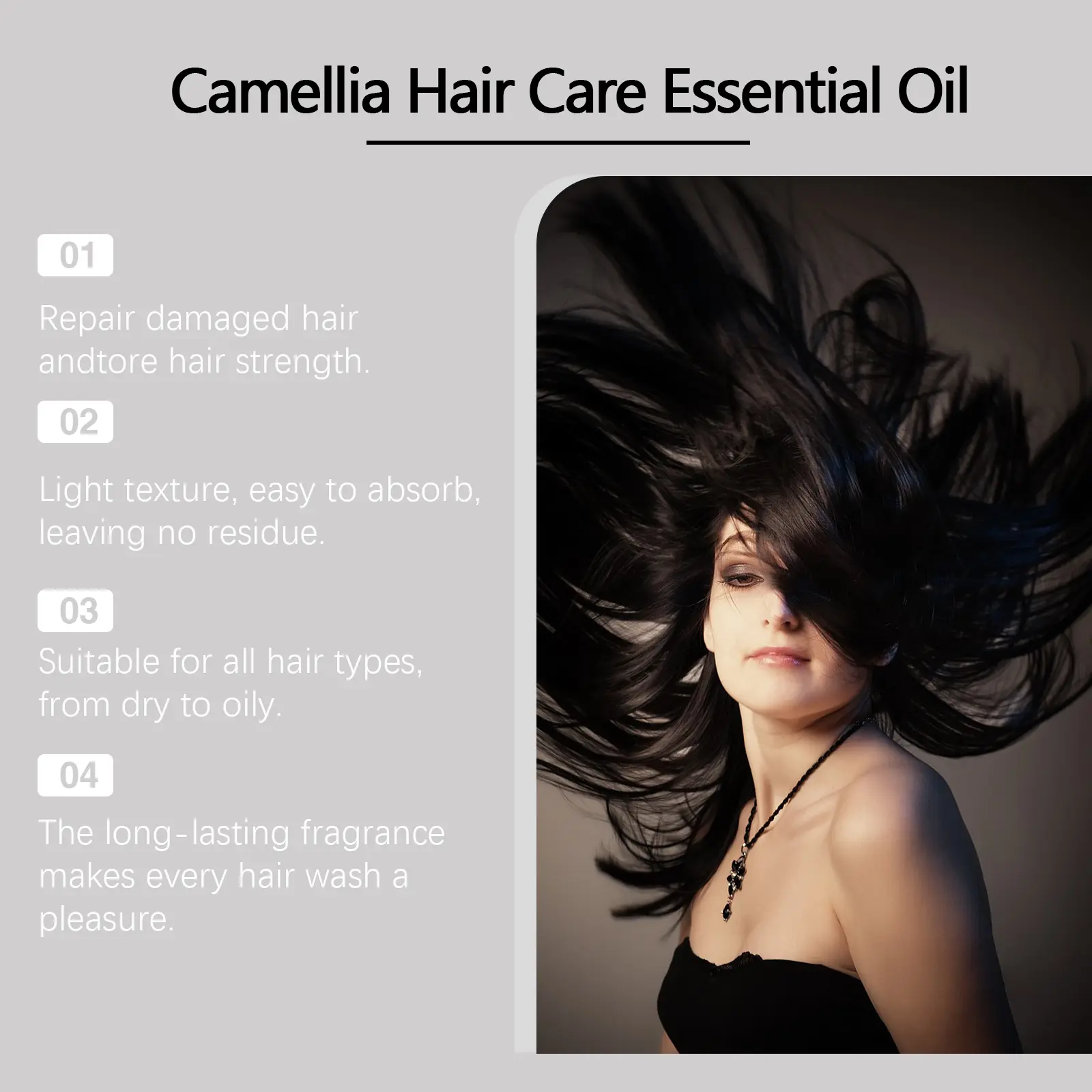 Camellia Hair Oil for Dry Hair - Nourishing & Softening - West&Month 7 camellia hair oil nourish dry soften West Month 160 3124