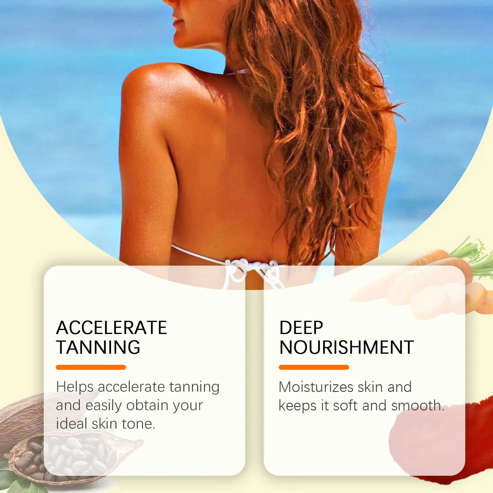 Carrot Black Gel Summer Body Moisturizer with Cocoa Extract - West&Month 6 carrot black gel summer outdoor moisturizing West Month 018 1332