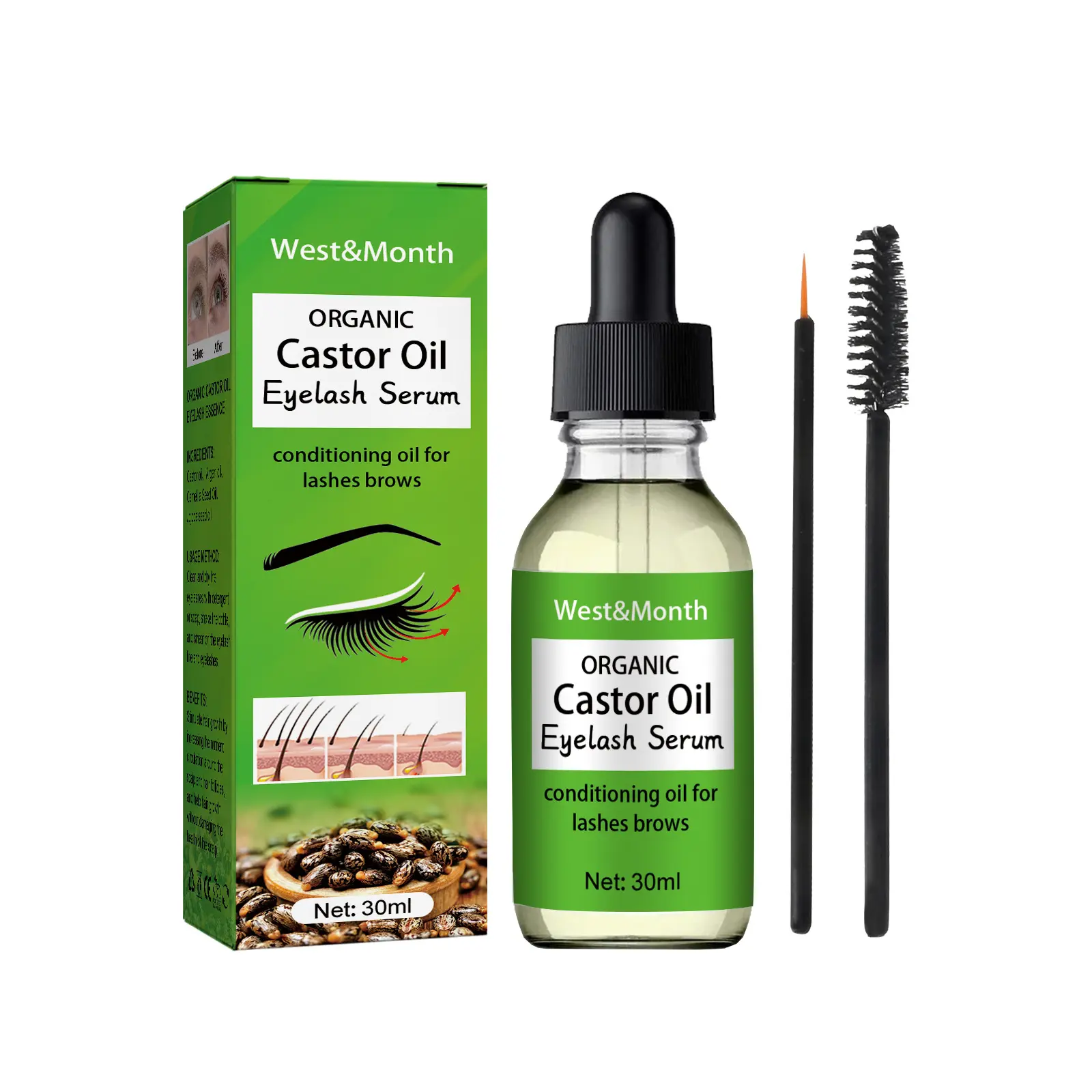 West&Month Castor Oil Mascara Review: The Natural Lash Boost I Didn't See Coming 1 West&Month Castor Oil Mascara tube held against a clean background