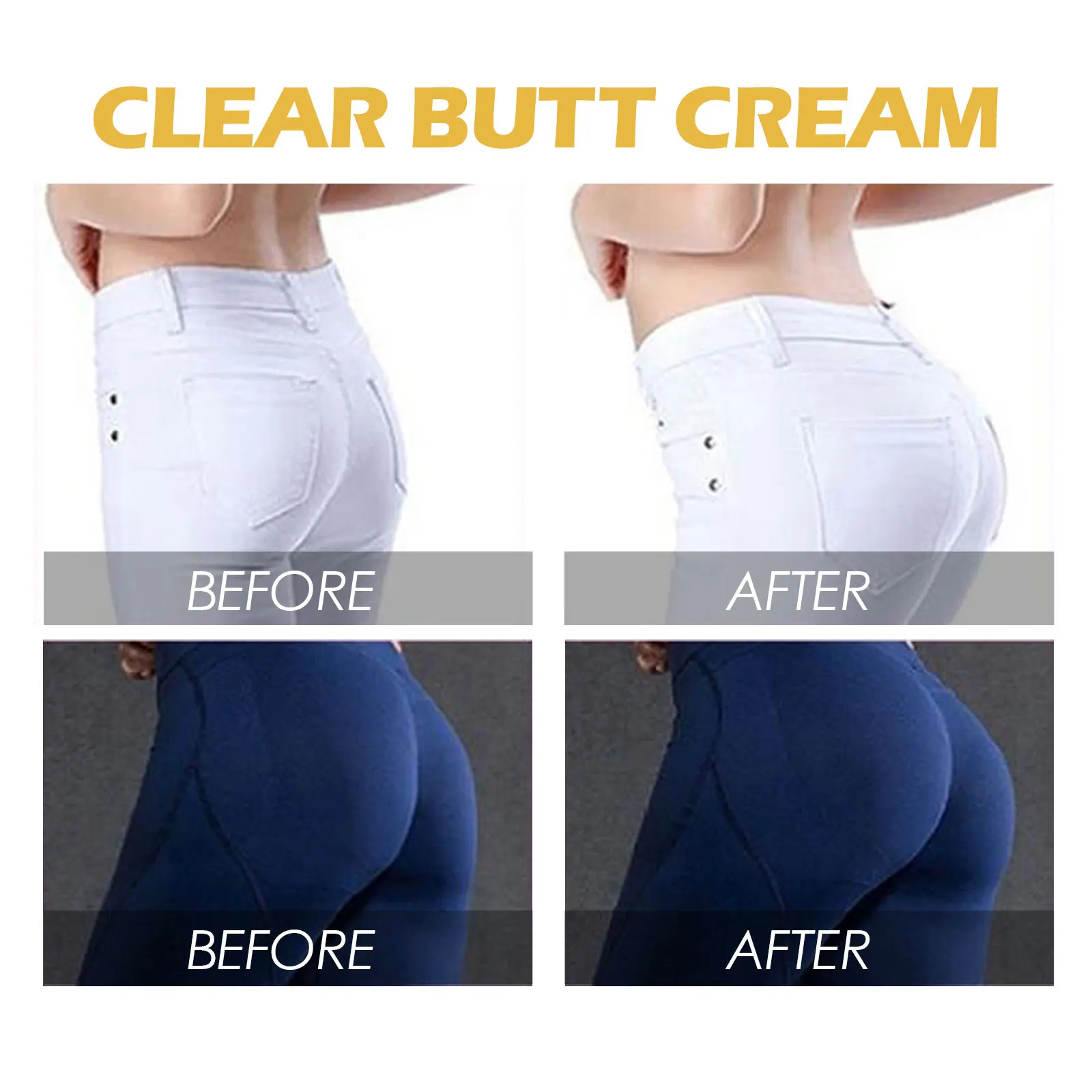 Butt Lift Cream for Firming, Volumizing & Peach Shape - West&Month 7 clear butt cream firming volumizing lift West Month 281 11347