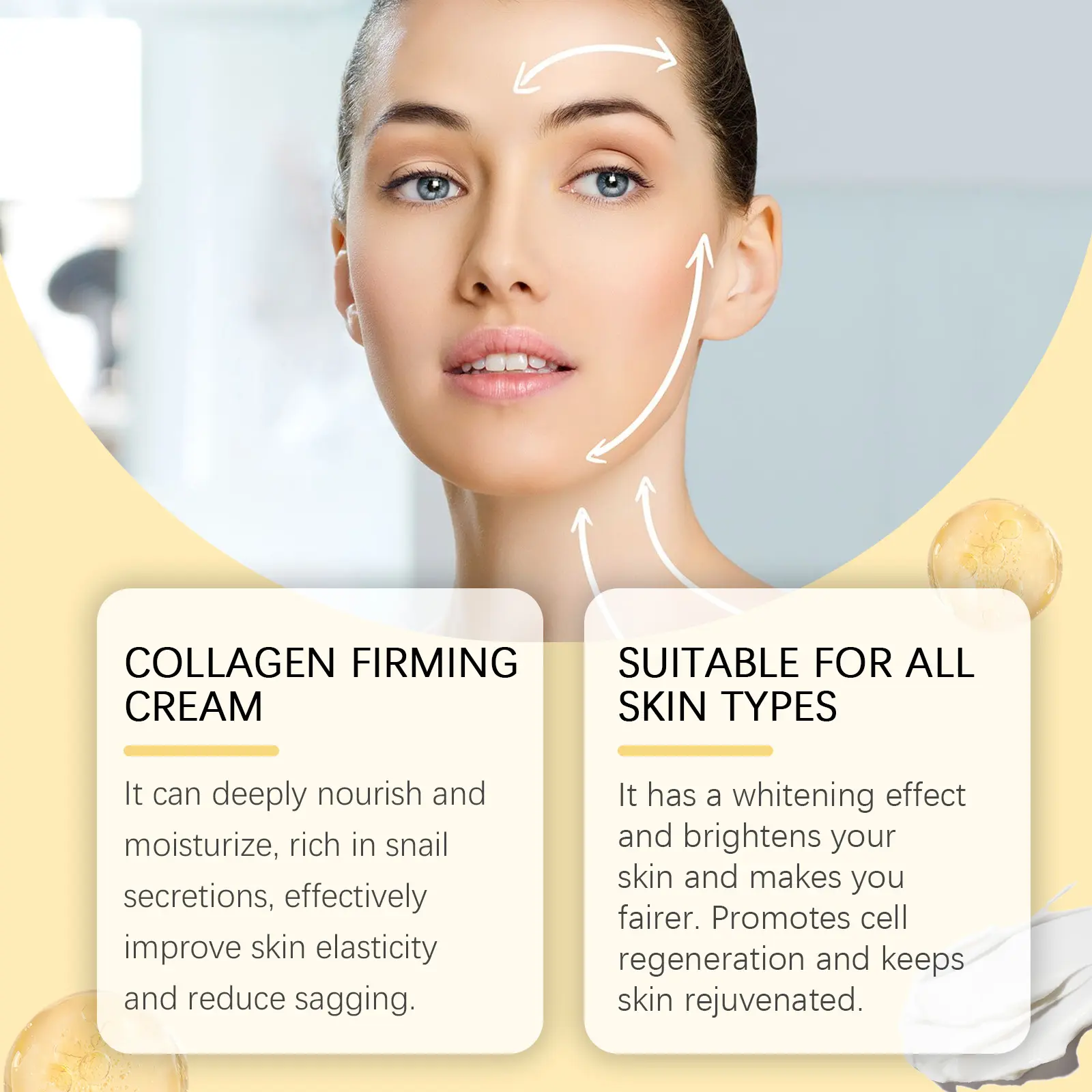 Snail Collagen Firming Cream for Dry Skin Hydration by West&Month 7 cochlear collagen cream moisturize nourish brighten West Month 372 5860