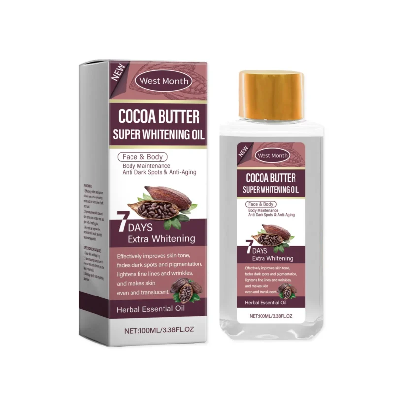 cocoa body oil hydrating moisturizing firming West Month 624 9091