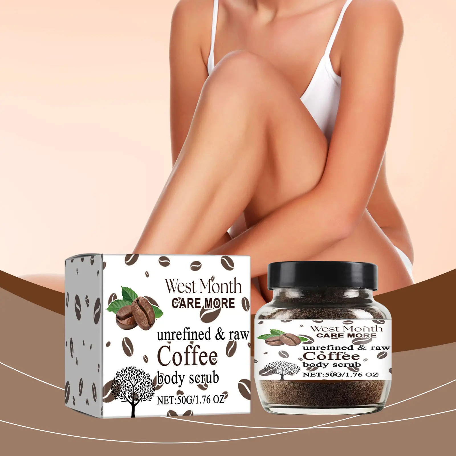 Coffee Body Scrub for Exfoliating and Moisturizing - West&Month 2 coffee body scrub clean exfoliate moisturize West Month 298 4882