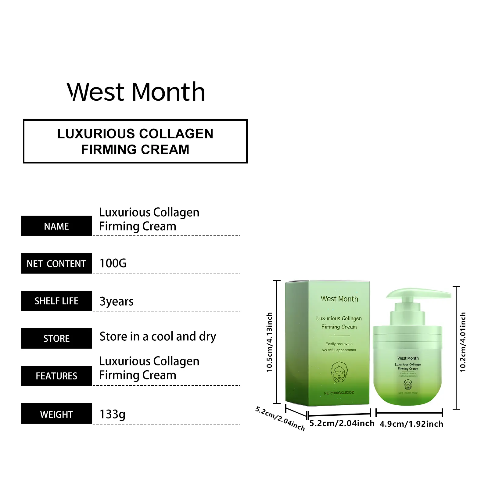 Collagen Body Moisturizer for Hydrating & Firming Skin - West&Month 1 collagen body moisturizer hydrate firm West Month 599 8840