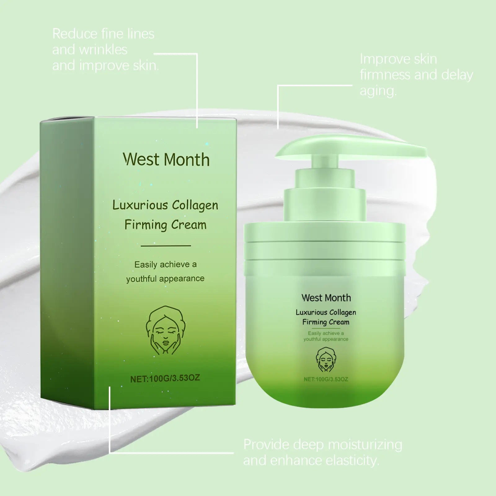 Collagen Body Moisturizer for Hydrating & Firming Skin - West&Month 6 collagen body moisturizer hydrate firm West Month 599 8843