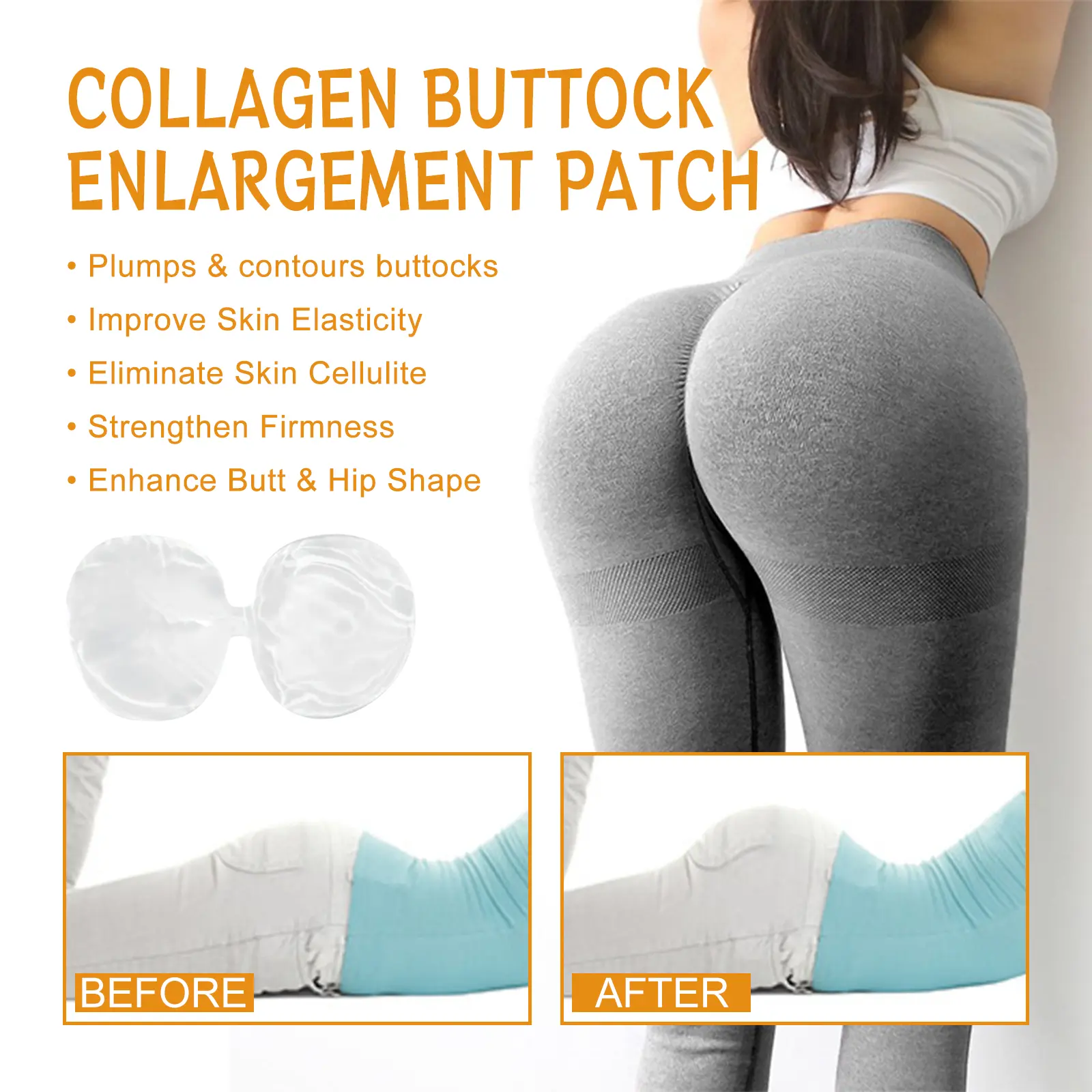 Collagen Butt Firming and Lifting Patches for Toned Skin - West&Month 6 collagen butt lift firm peach butt West Month 666 9520