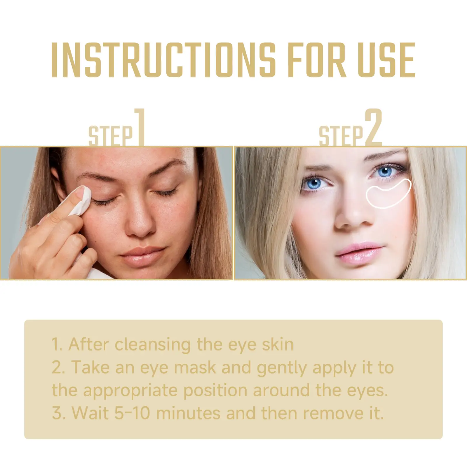 Collagen Eye Mask for Dark Circles & Fine Lines - West&Month 4 collagen eye mask moisturize reduce lines West Month 362 5718