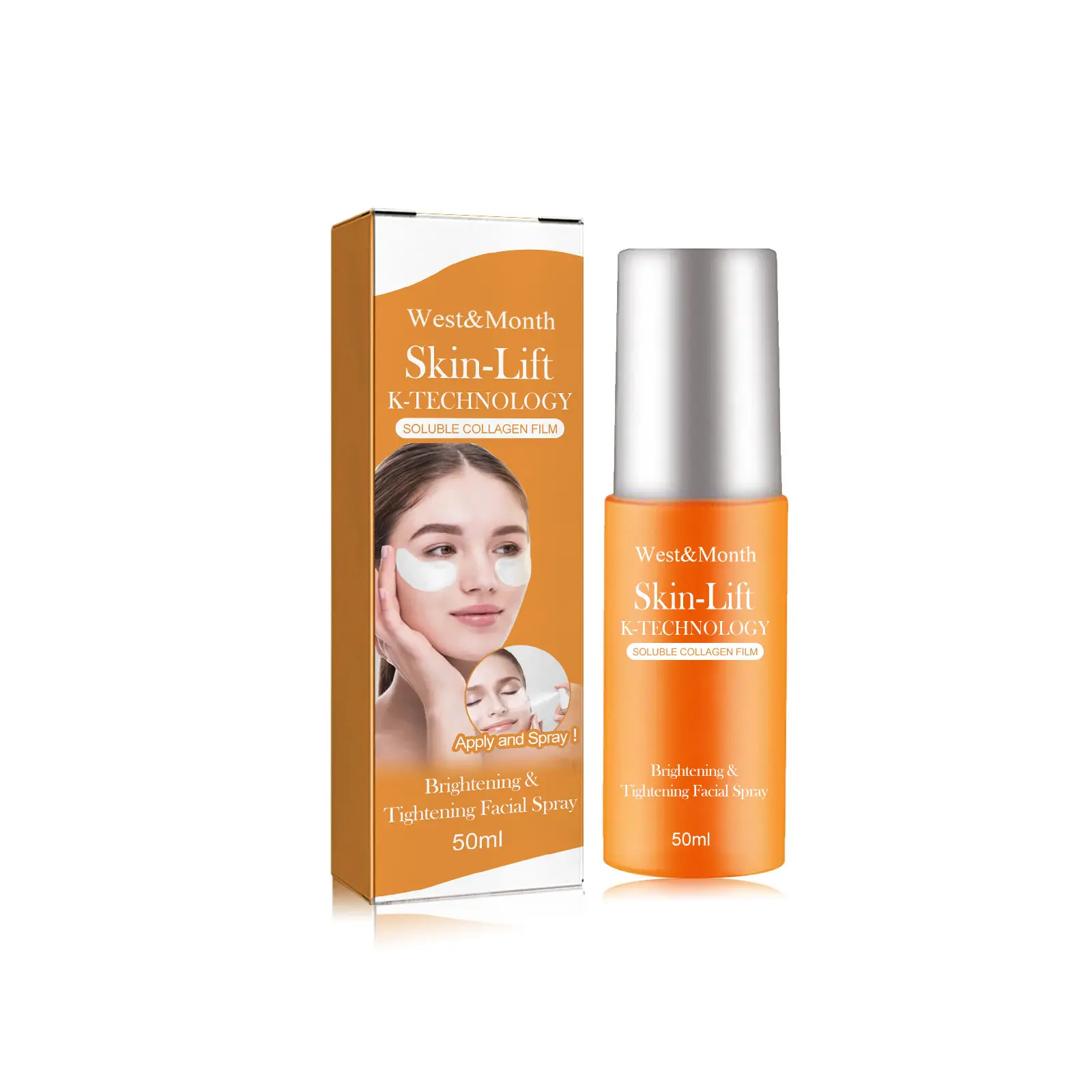 West&Month Collagen Eye Mask Spray Review: My Honest Thoughts 1 West&Month Collagen Eye Mask Spray bottle held near face