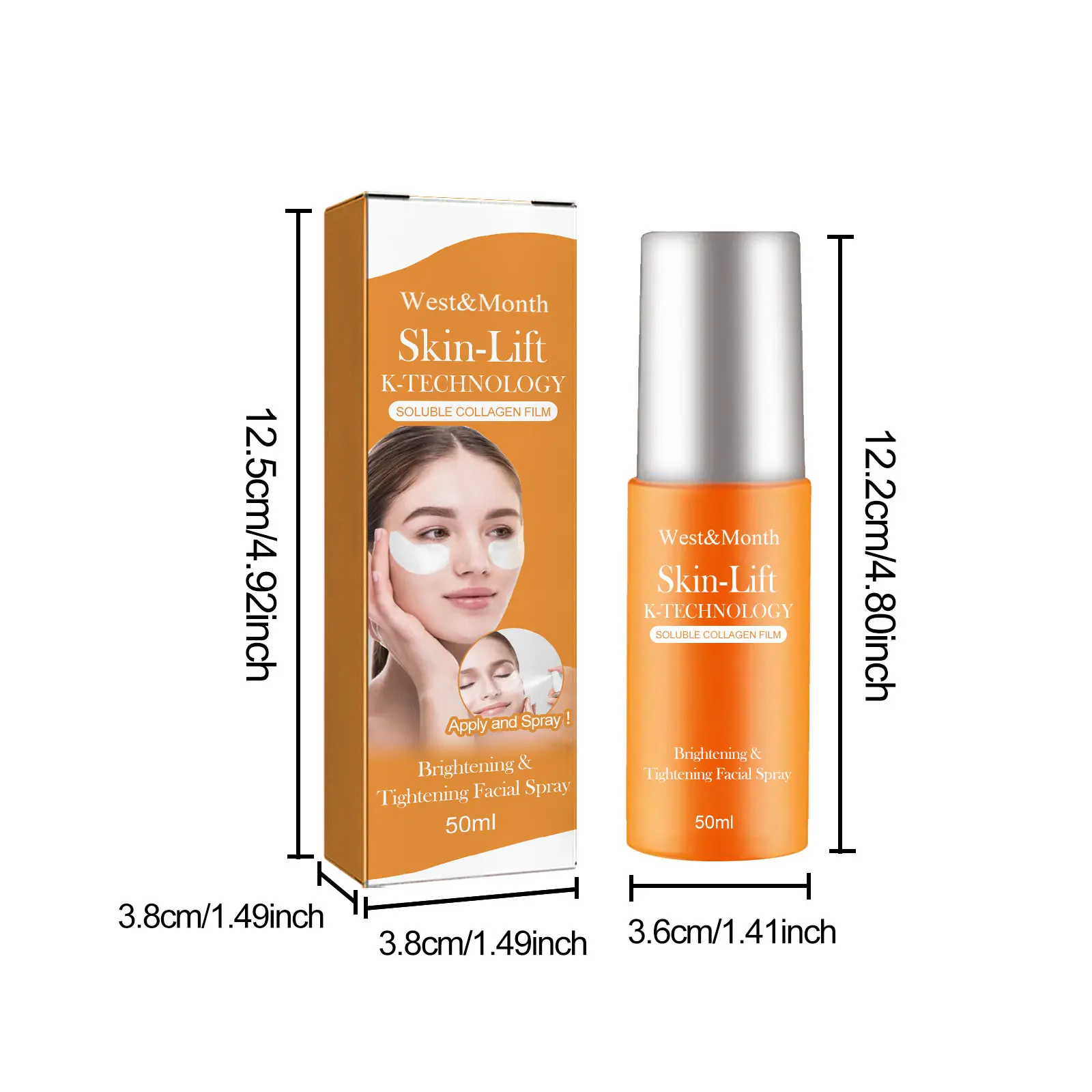 Collagen Eye Mask Spray Hydrating Facial Treatment West&Month 1 collagen eye mask spray anti aging hydrating West Month 109 2484