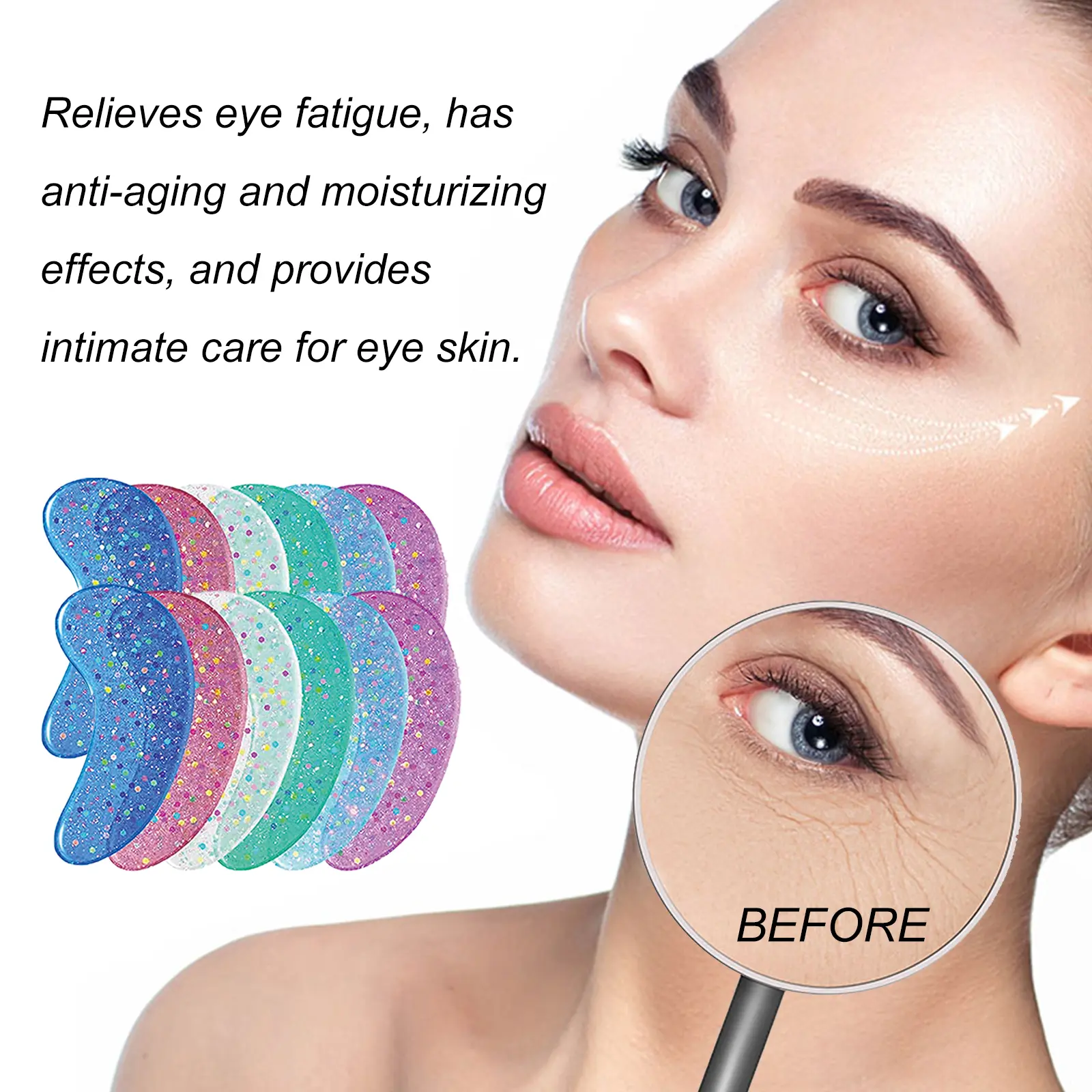 Collagen Eye Strips for Fine Lines and Dark Circles - West&Month 7 collagen eye strips lighten lines firm hydrate West Month 365 5764